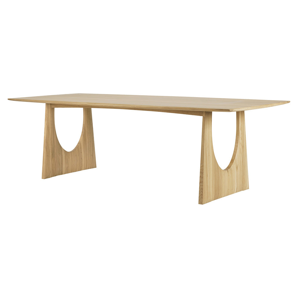 Modern Ashwood Dining Table with Sculptural U-Shaped Base - ASH-TBL-UWAL-001 Luxury Wood Tables
