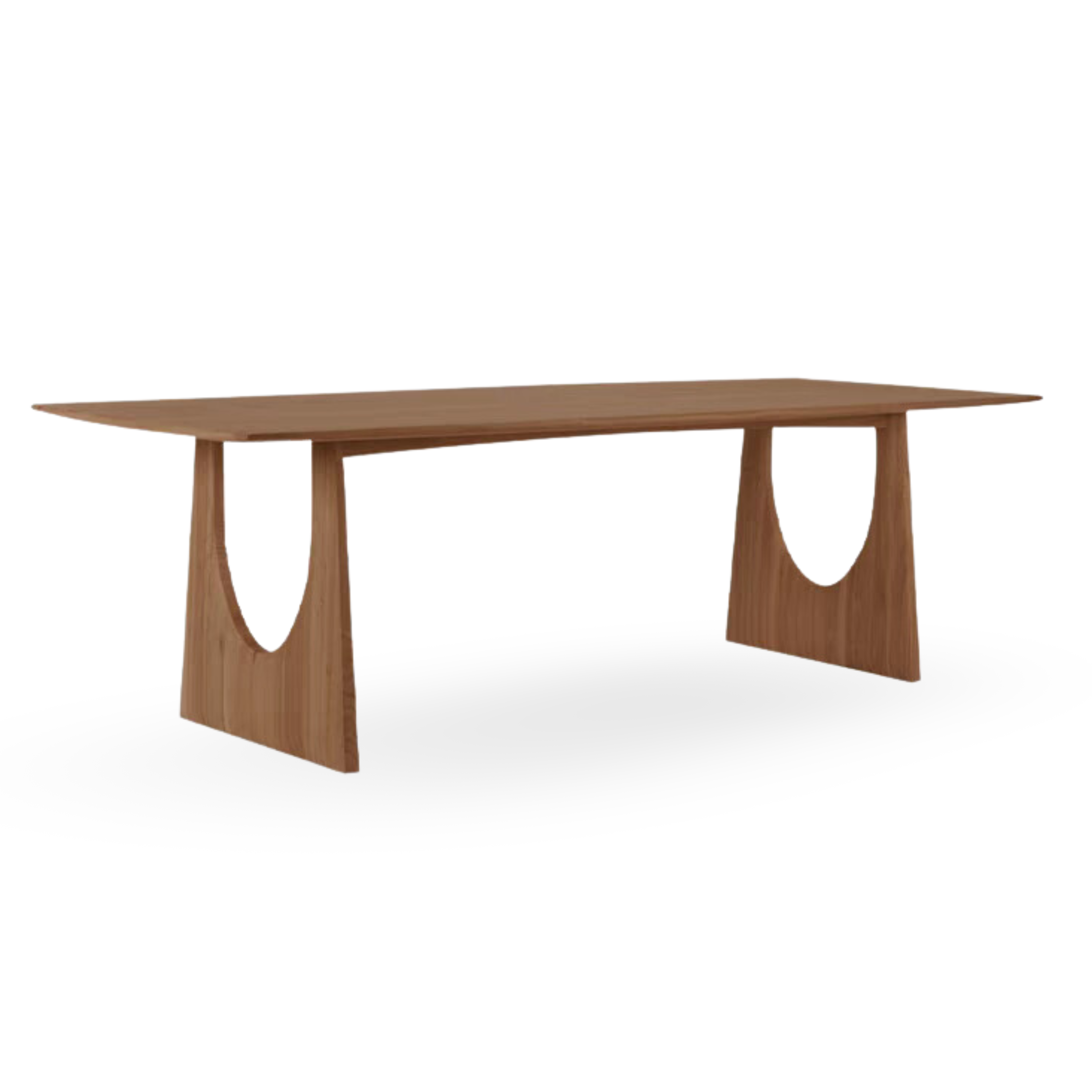 Modern Ashwood Dining Table with Sculptural U-Shaped Base - ASH-TBL-UWAL-001 Luxury Wood Tables