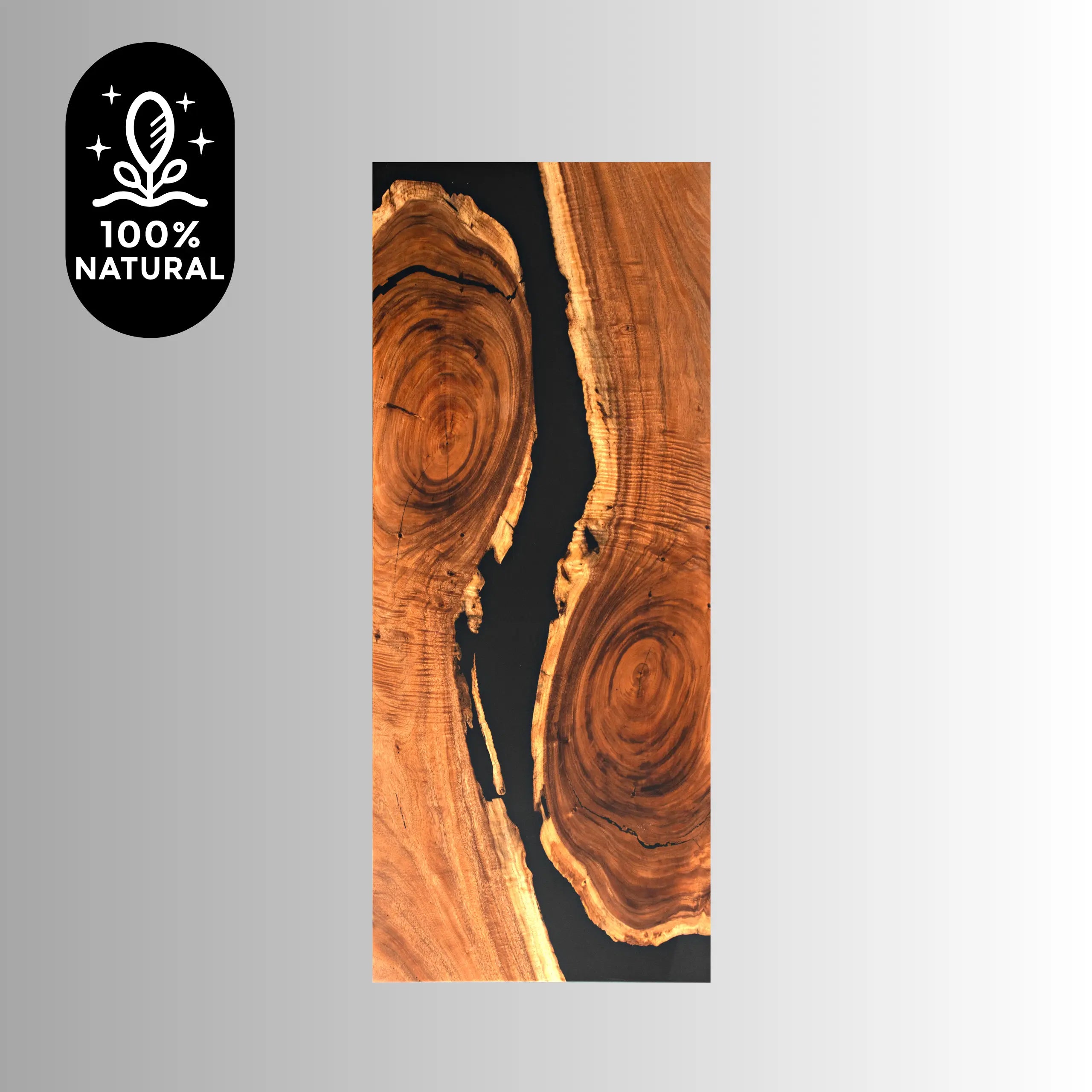 8ft Black Walnut Finish Style Resin Epoxy River Dining Table Luxury Wood Tables