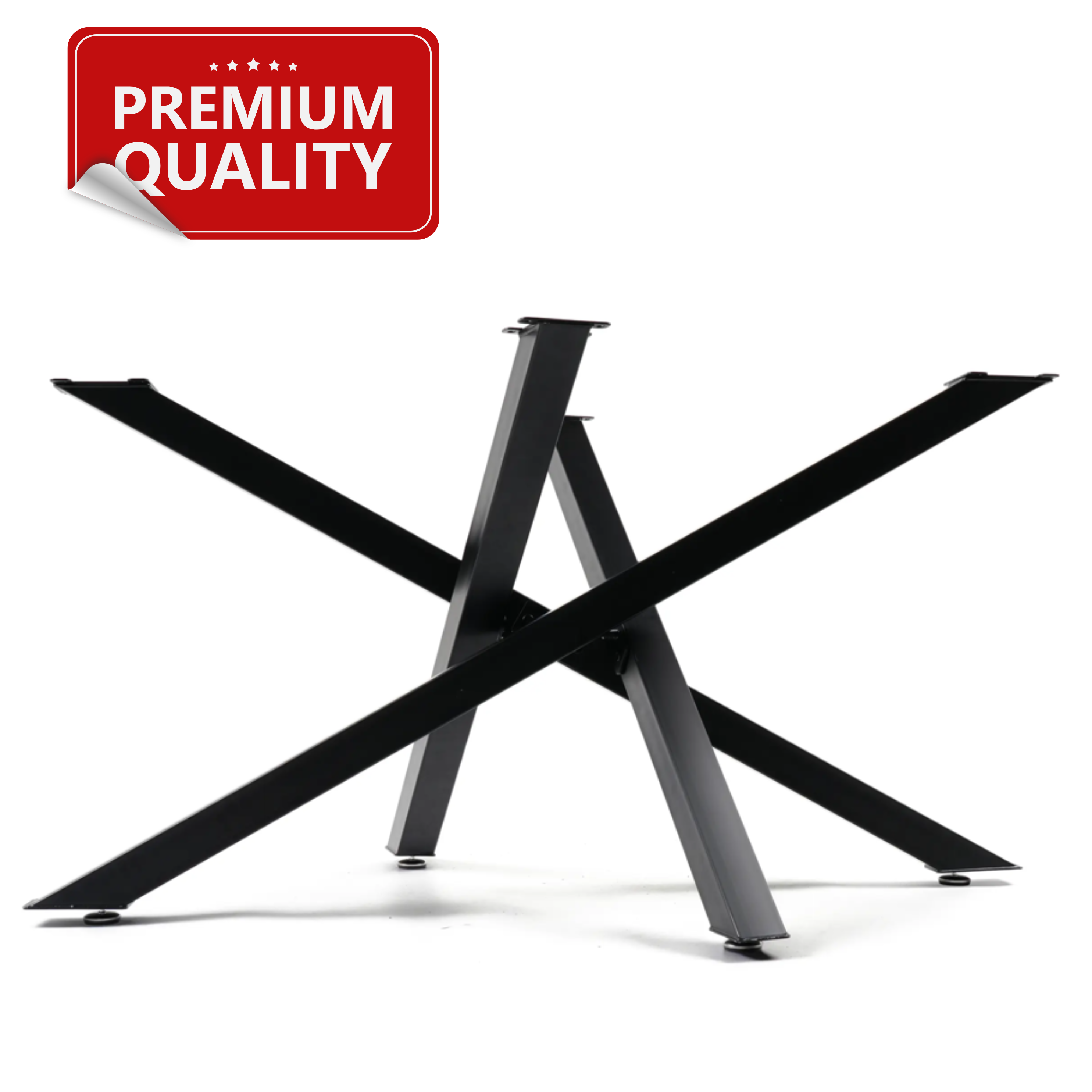 Premium Crossed Metal Table Bases, Engineered for Strength, Support up to 1500 lbs, L 53'' x W 31.5''x H 28''