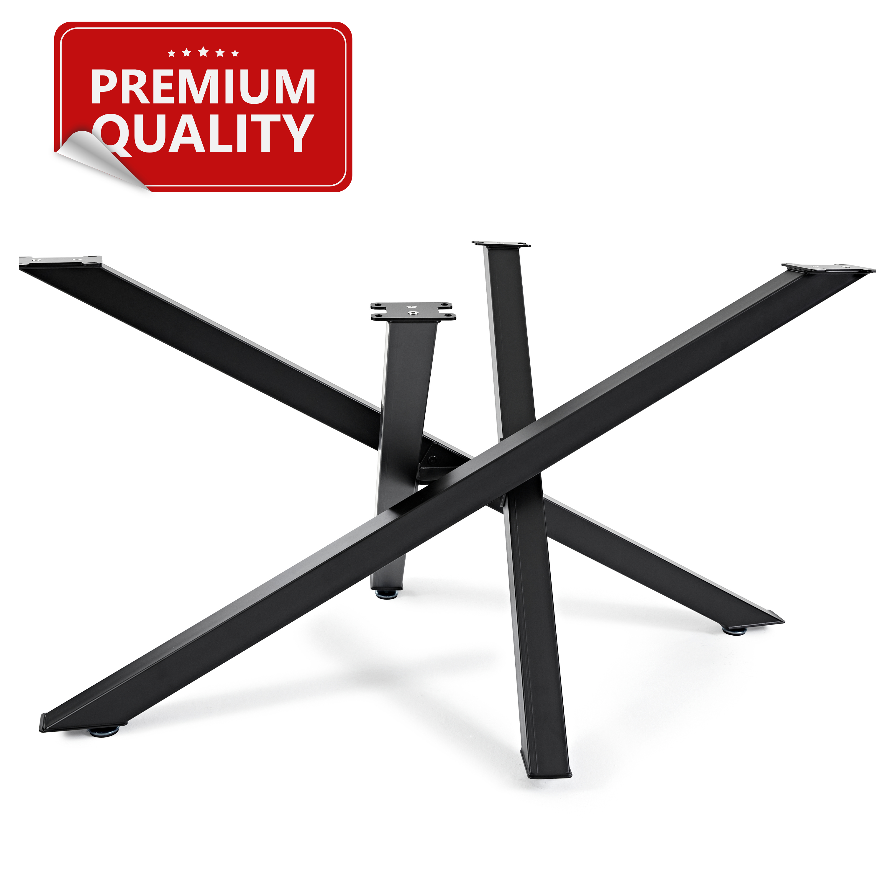 Premium Crossed Metal Table Bases, Engineered for Strength, Support up to 1500 lbs, L 53'' x W 31.5''x H 28''