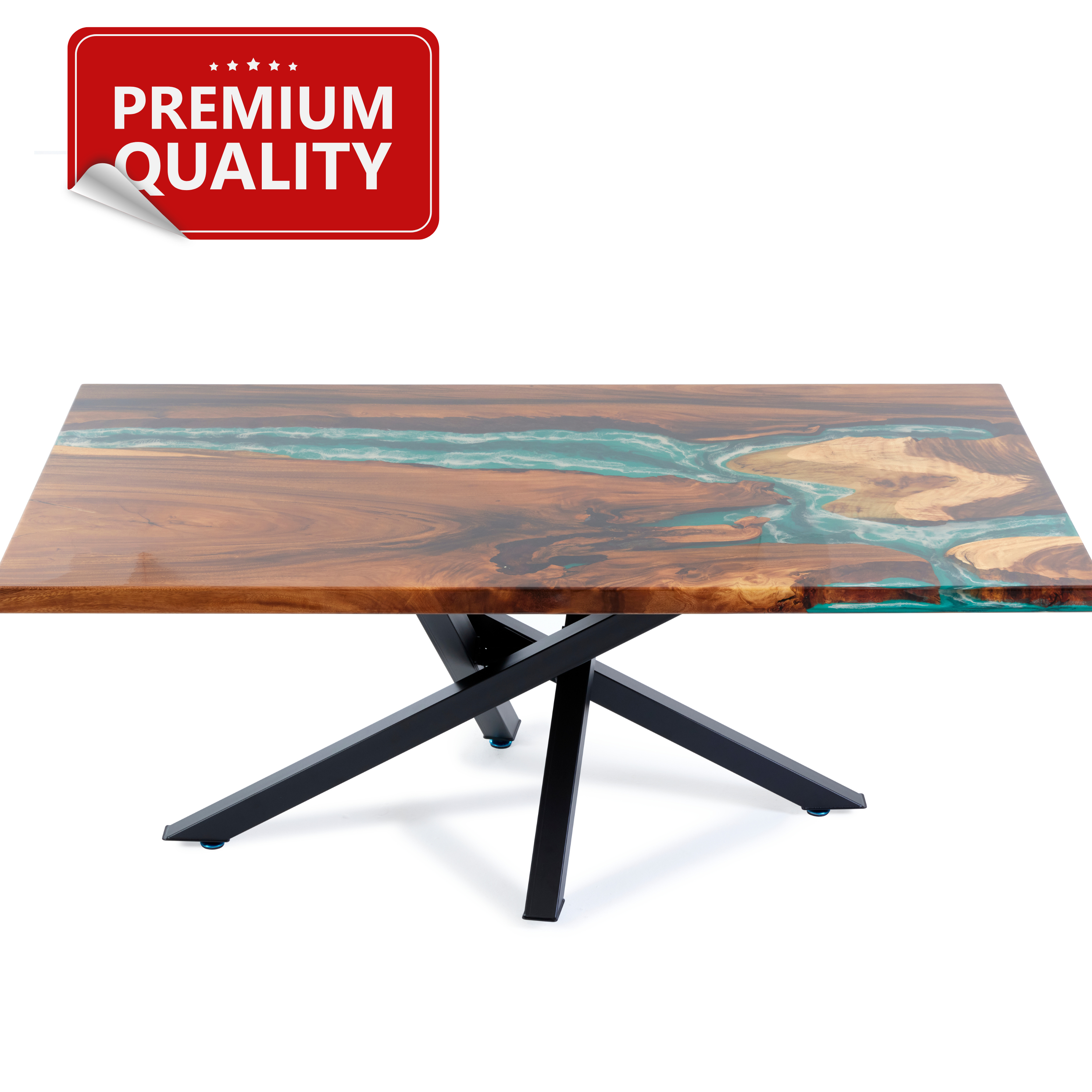 Premium Crossed Metal Table Bases, Engineered for Strength, Support up to 1500 lbs, L 53'' x W 31.5''x H 28''