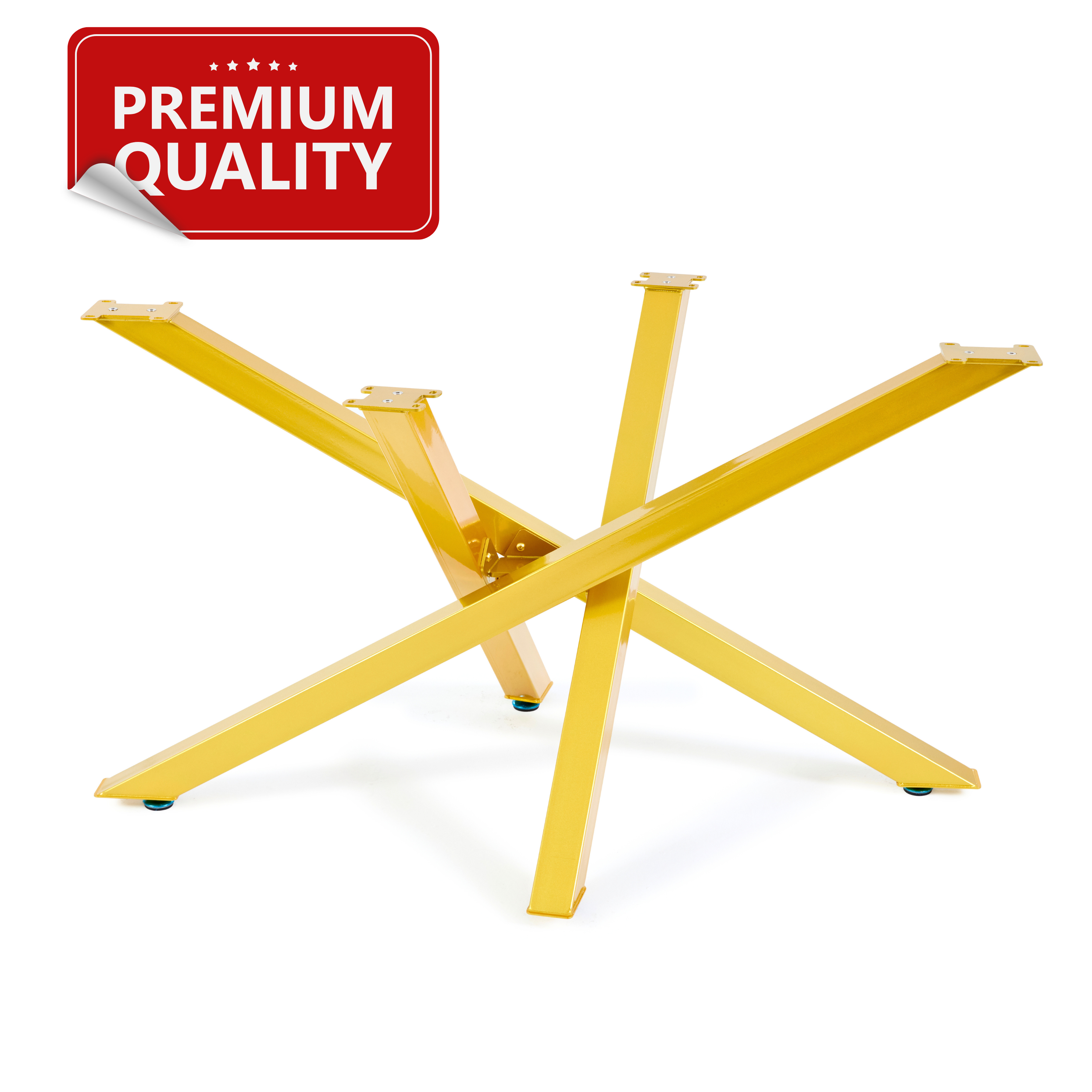Premium Crossed Metal Table Bases, Engineered for Strength, Support up to 1500 lbs, L 53'' x W 31.5''x H 28''