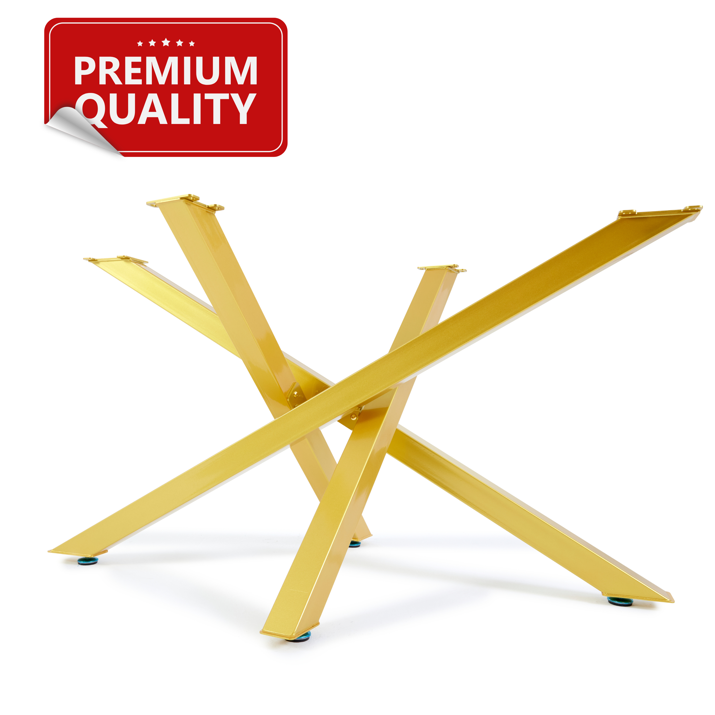 Premium Crossed Metal Table Bases, Engineered for Strength, Support up to 1500 lbs, L 53'' x W 31.5''x H 28''