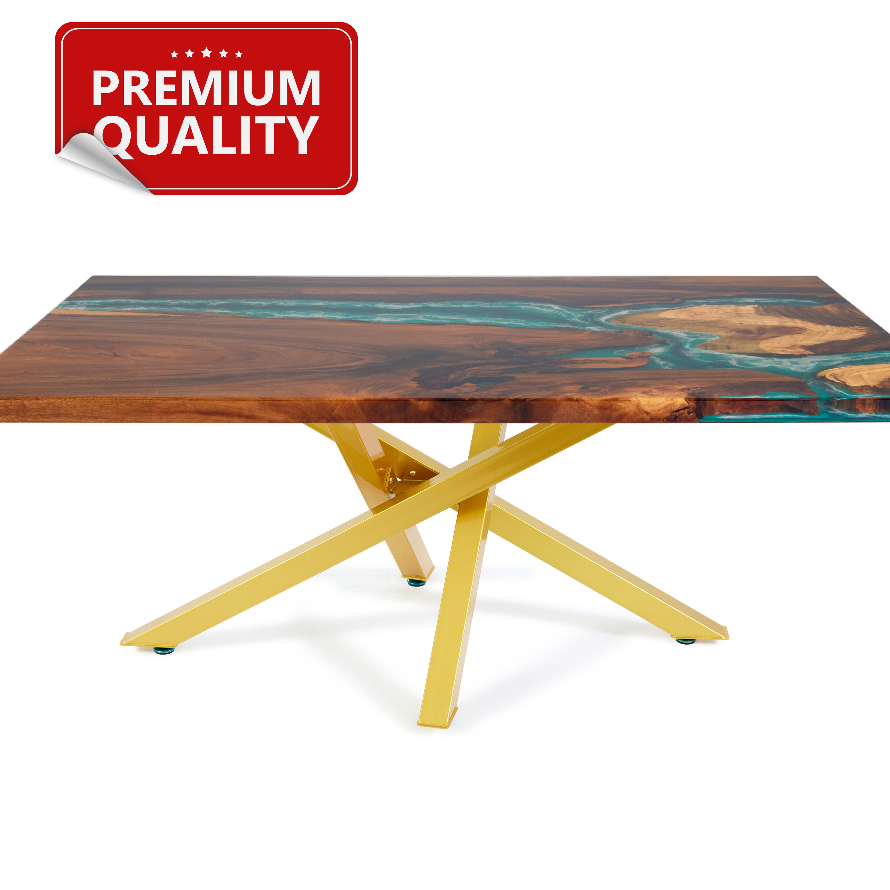 Premium Crossed Metal Table Bases, Engineered for Strength, Support up to 1500 lbs, L 53'' x W 31.5''x H 28''
