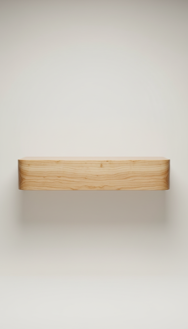 Custom Maple Console Shelf Luxury Wood Tables