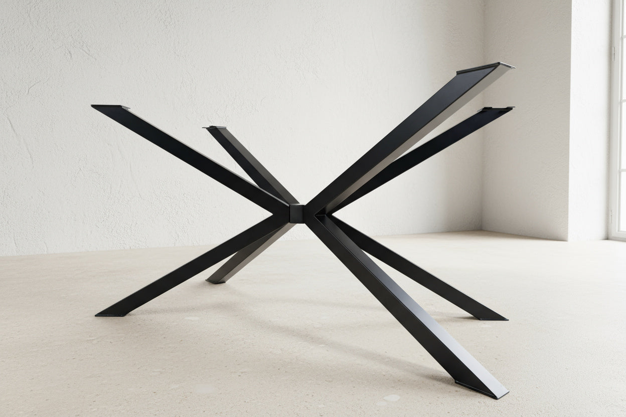 Spider Table Base –  Heavy-Duty Steel, 1500 lbs Capacity Luxury Wood Tables