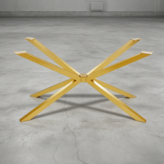 Gold-Standard Industrial Black Spider Table Base – Premium Heavy-Duty Metal Leg Foundation Luxury Wood Tables