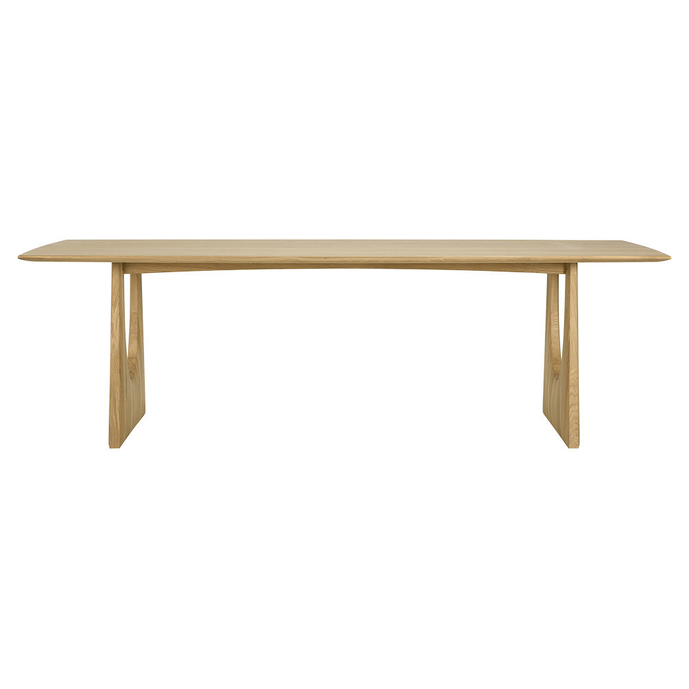 Modern Ashwood Dining Table with Sculptural U-Shaped Base - ASH-TBL-UWAL-001 Luxury Wood Tables