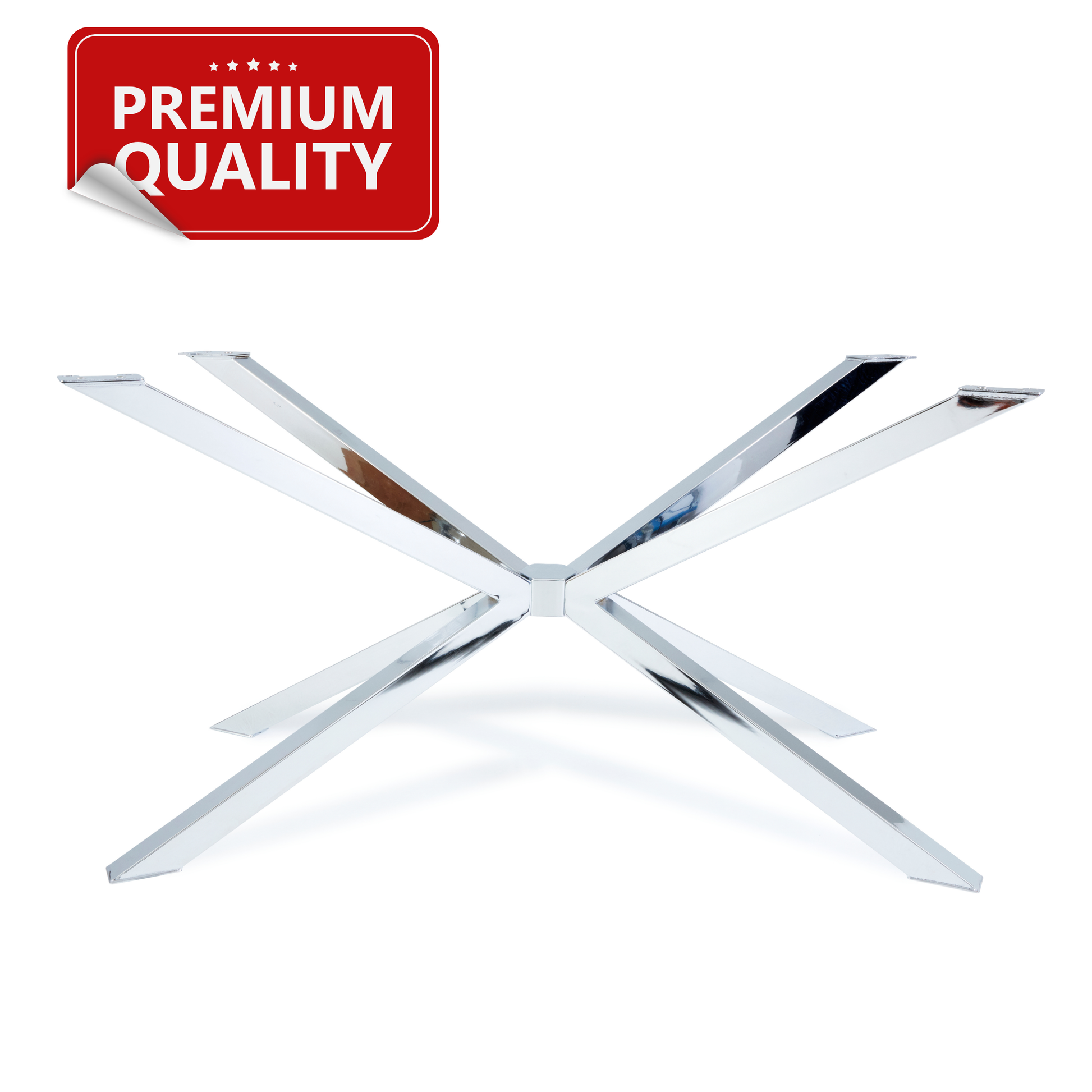 Stainless Steel -Standard Industrial Cross X Table Base – Premium Heavy-Duty Metal Leg Foundation Luxury Wood Tables