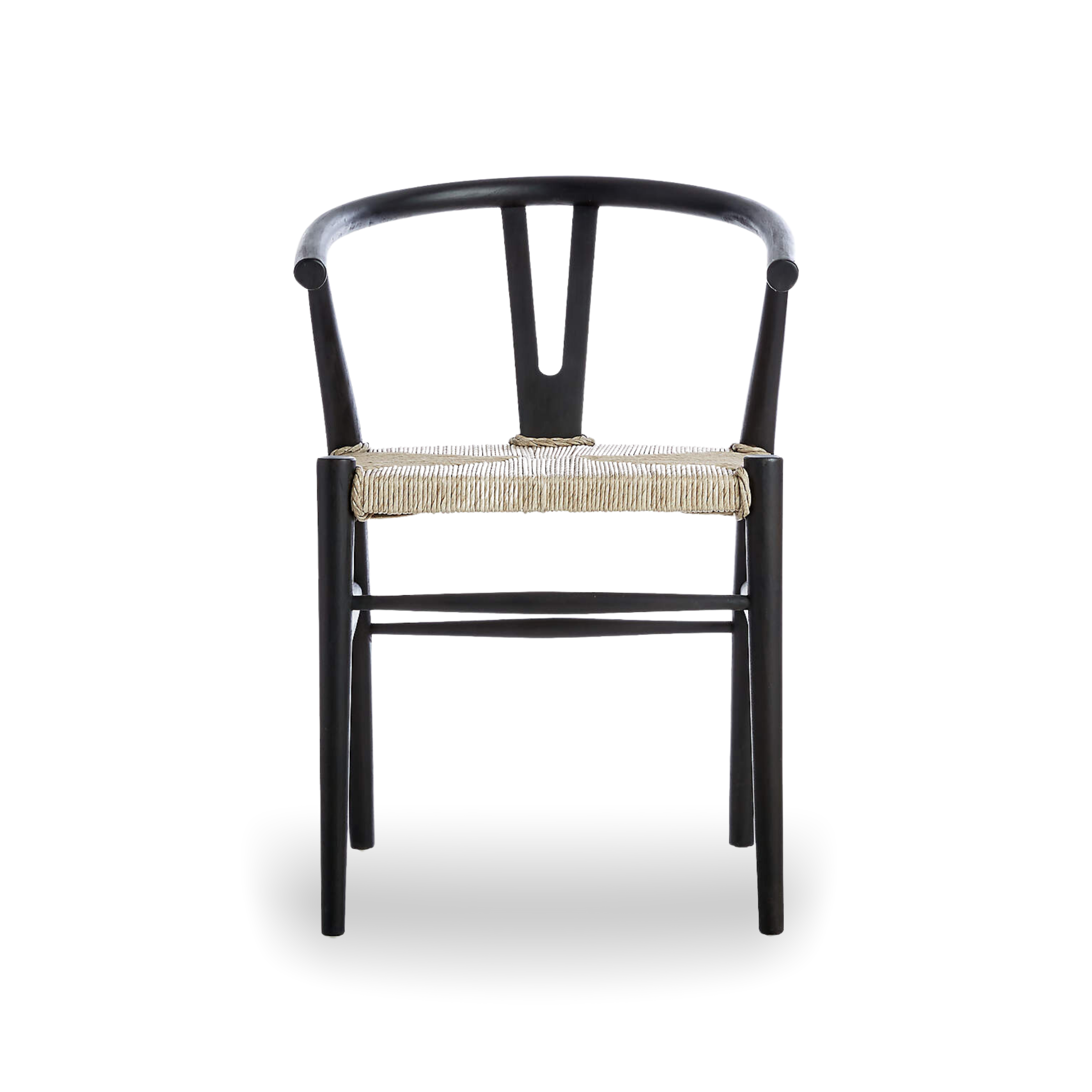 Lunar Ebony Woven Seat Dining Chair - 09 Brushed Black LuxuryChairWholesale