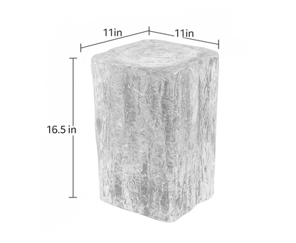 Round Epoxy Clear Resin Side Table Luxury Wood Tables