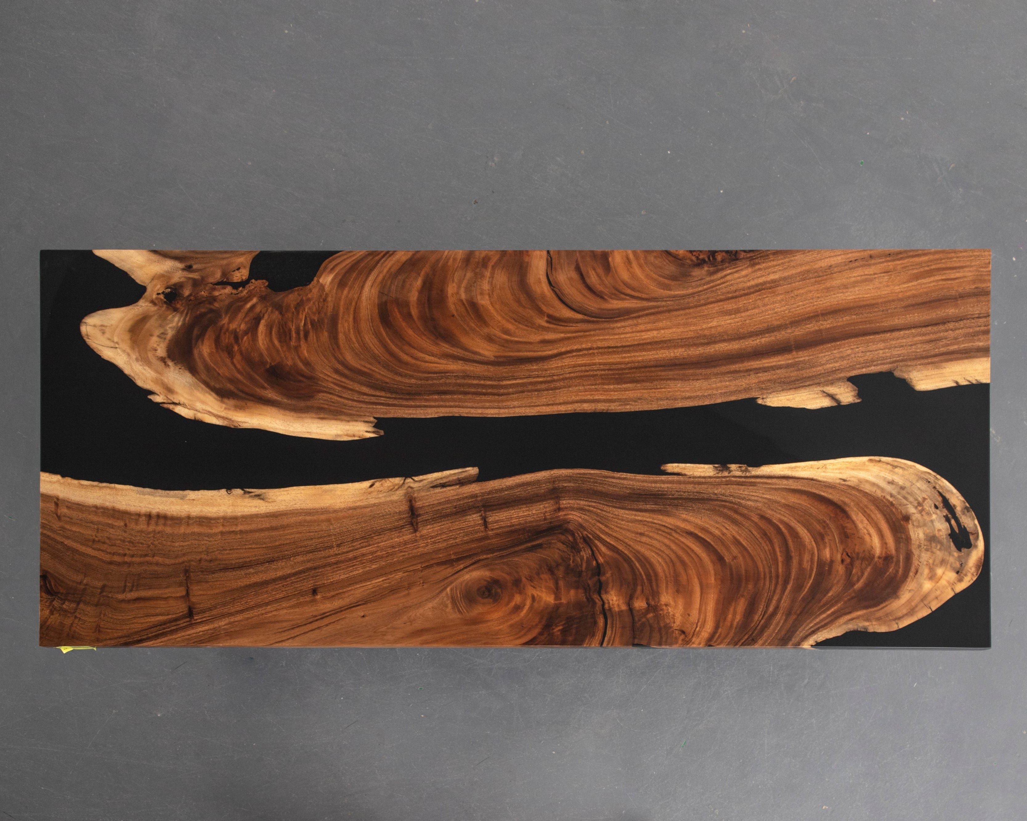 Luxury Epoxy River Dining Table – Live Edge Wood & Black Resin 10ft Luxury Wood Tables