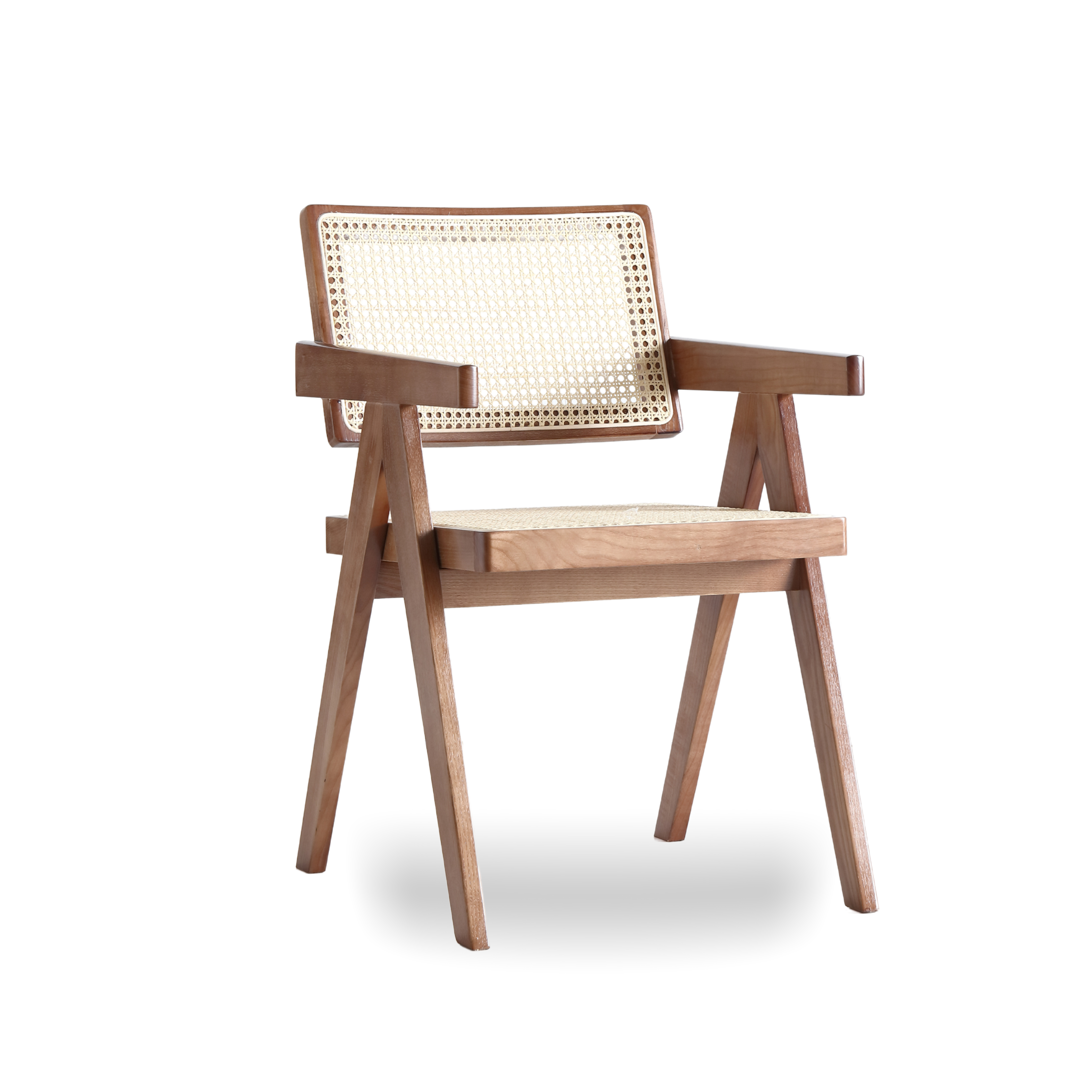 Pierre Jeanneret Woven Cane Solid Wood Chair LuxuryChairWholesale