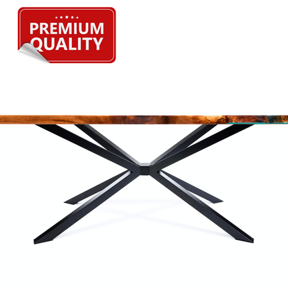 Modern Industrial Black Spider Steel Dining Table Legs