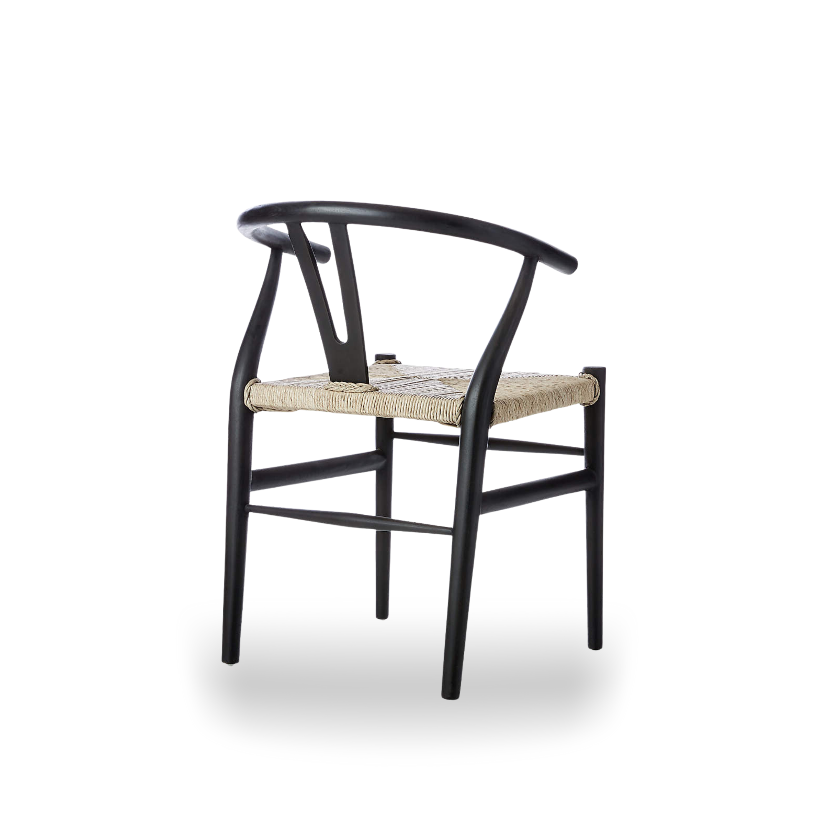 Lunar Ebony Woven Seat Dining Chair - 09 Brushed Black LuxuryChairWholesale