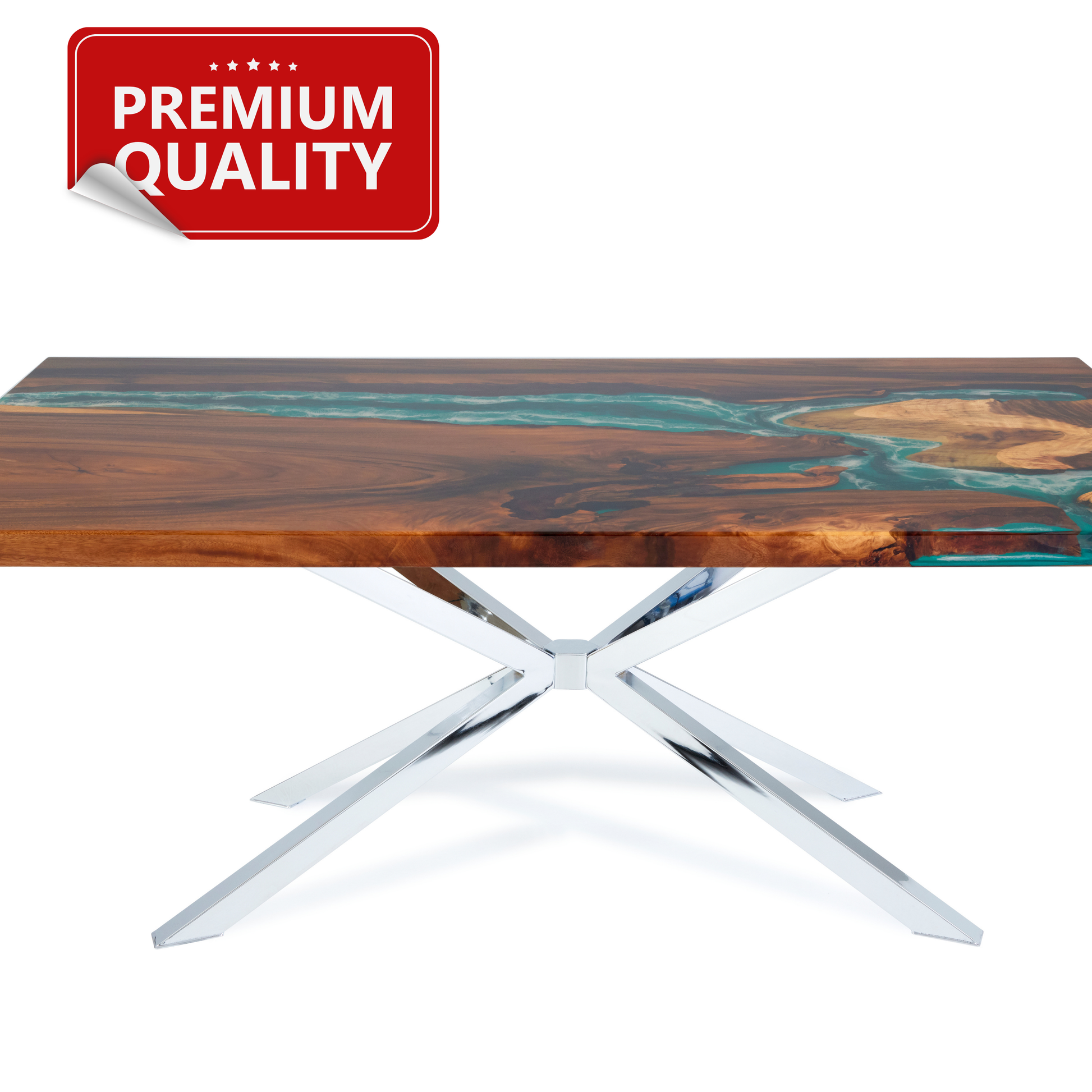 Stainless Steel -Standard Industrial Cross X Table Base – Premium Heavy-Duty Metal Leg Foundation Luxury Wood Tables