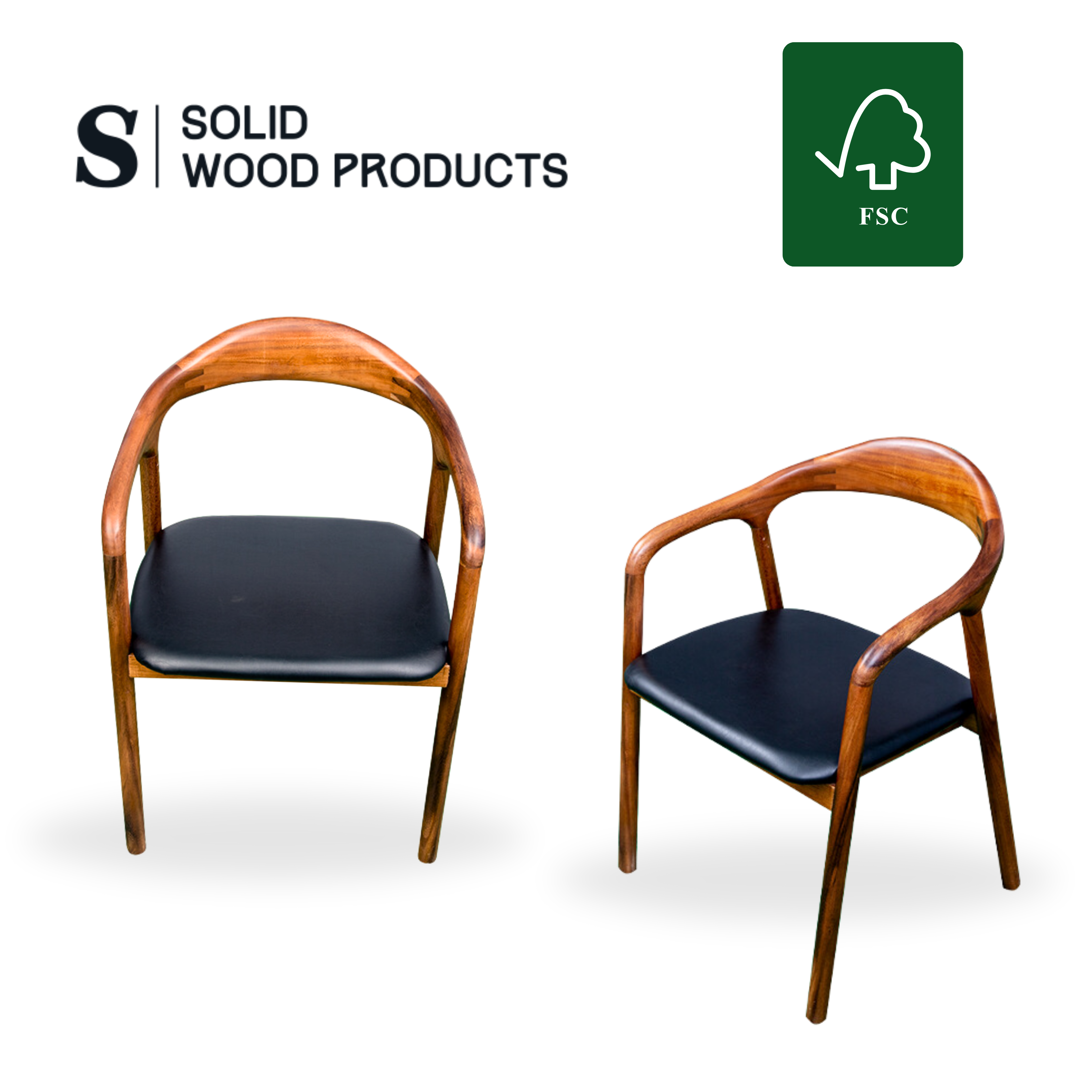 Ready to Ship Solid Ashwood Natural Dining Chair with Cream Leather(SET OF 2 PCS) (Copy) Luxury Wood Tables