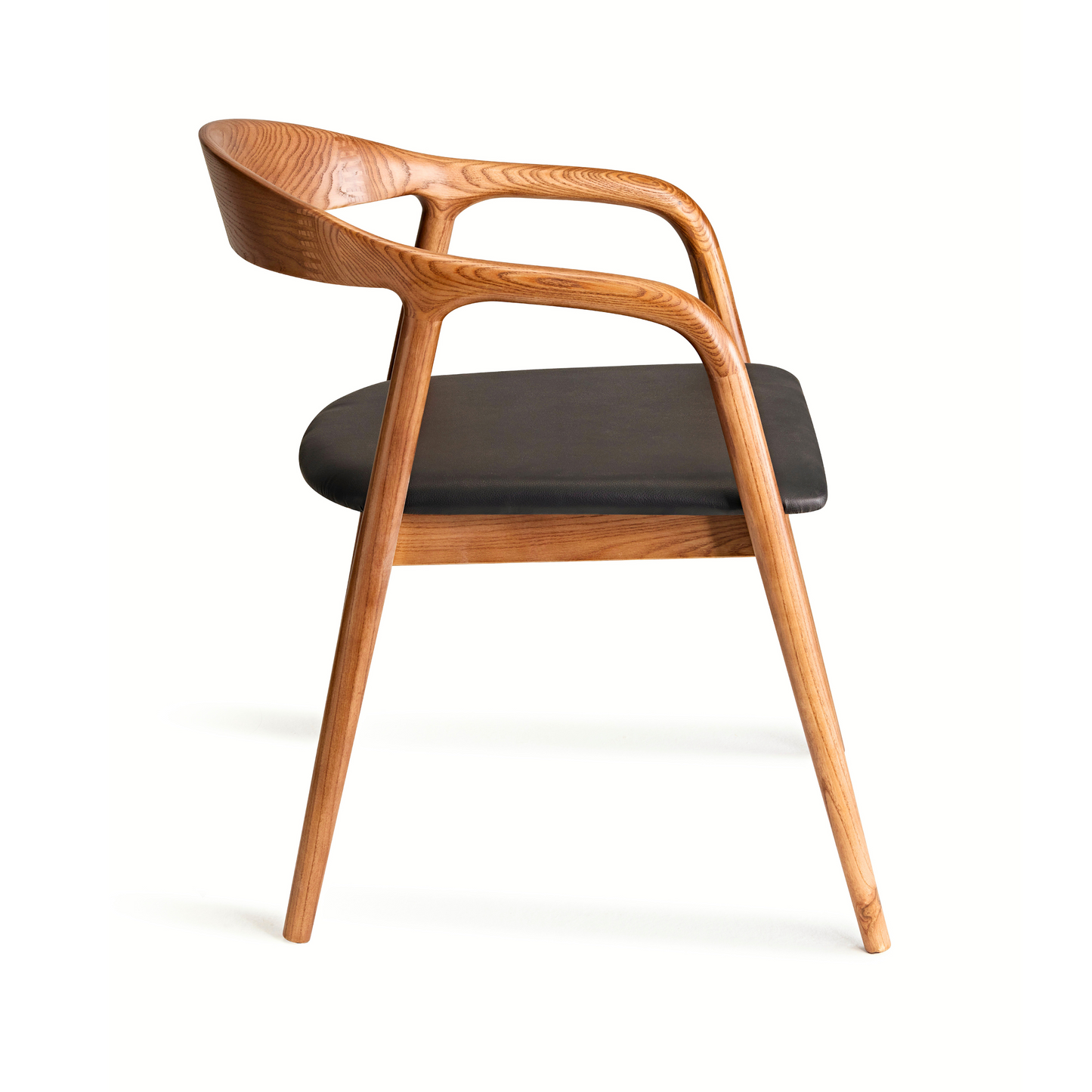 Ready to Ship Solid Ashwood Hans Chair with White Leather(SET OF 2 PCS)