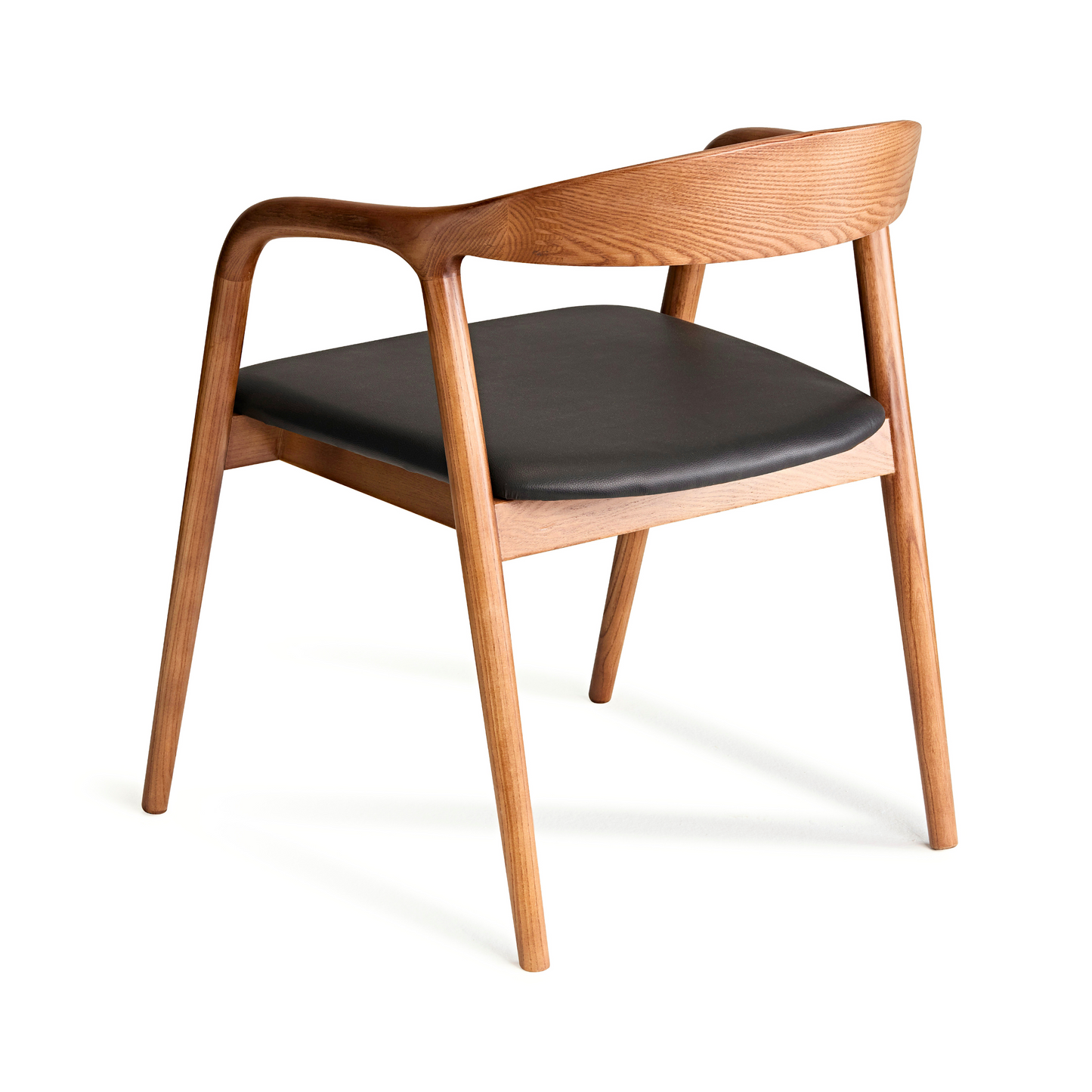 Ready to Ship Solid Ashwood Hans Chair with White Leather(SET OF 2 PCS)