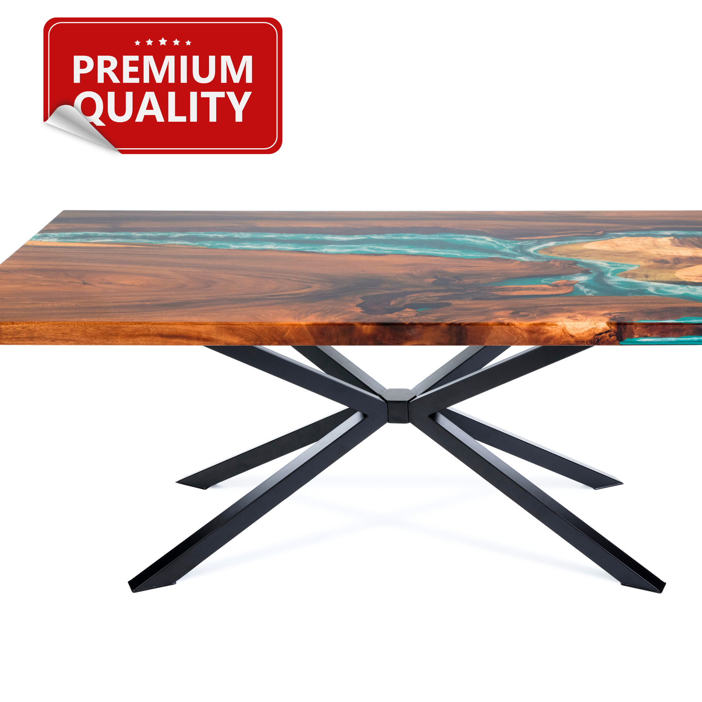 Modern Industrial Black Spider Steel Dining Table Legs
