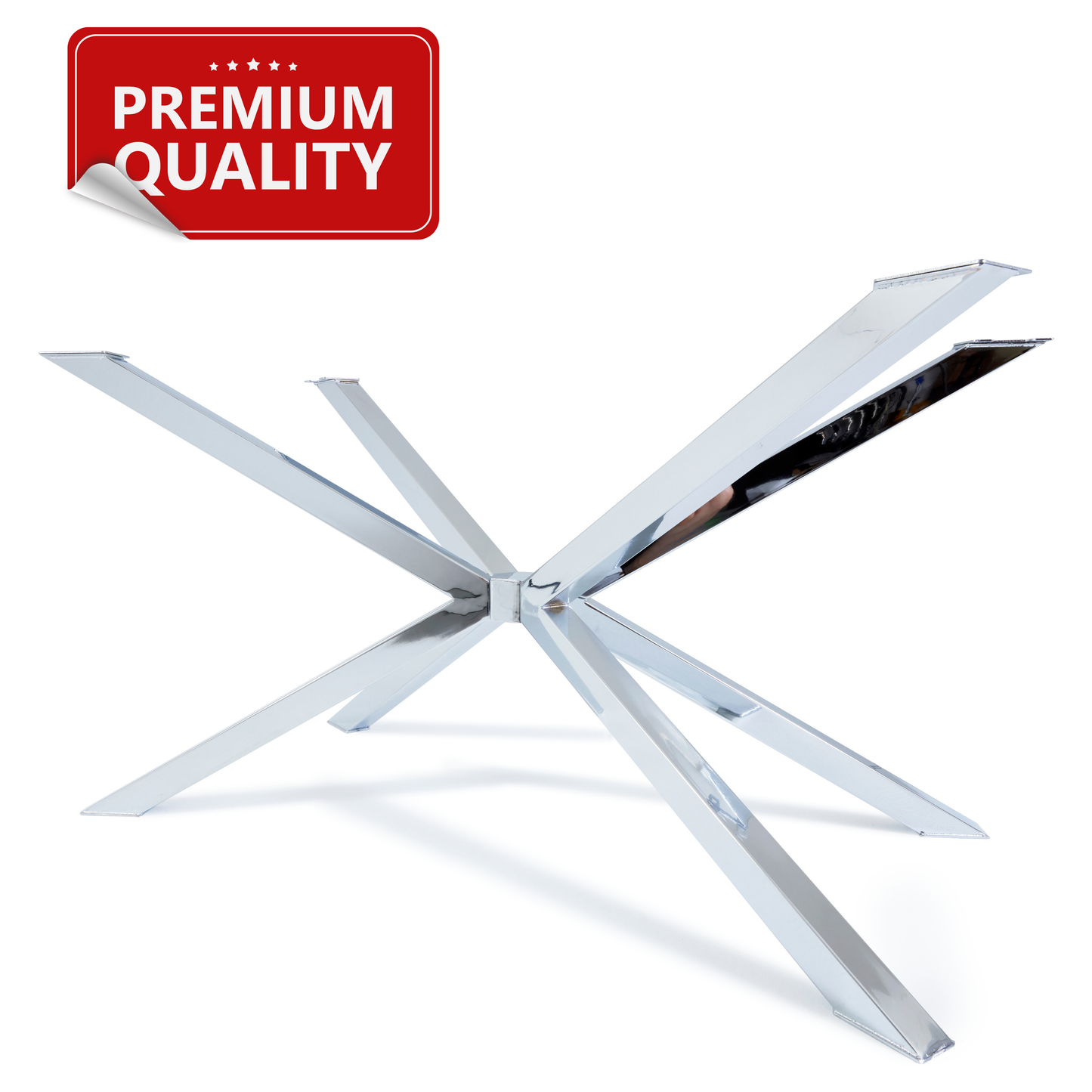 Stainless Steel -Standard Industrial Cross X Table Base – Premium Heavy-Duty Metal Leg Foundation Luxury Wood Tables