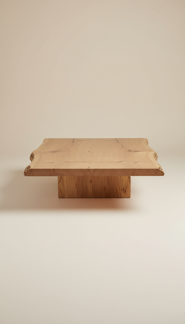 Hand-Finished Weathered Oak Coffee Table Luxury Wood Tables