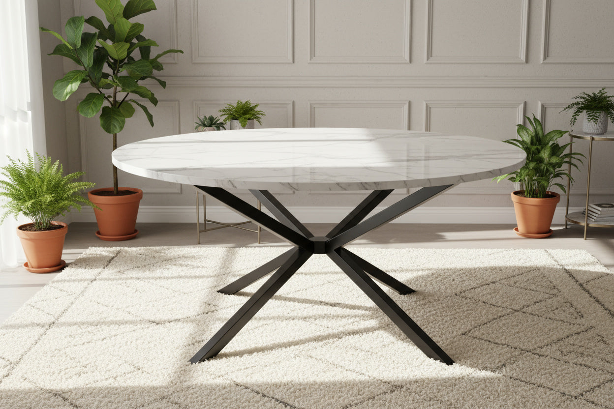Spider Table Base –  Heavy-Duty Steel, 1500 lbs Capacity Luxury Wood Tables
