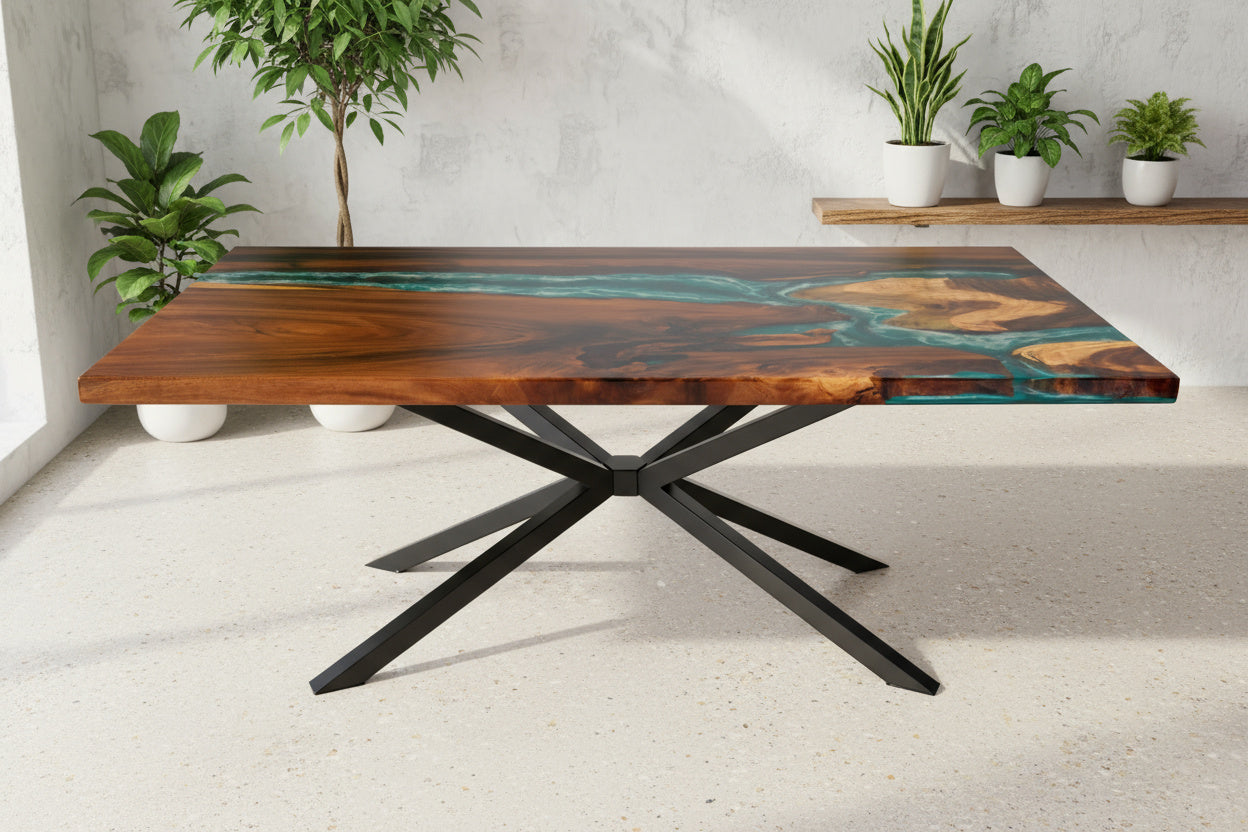 Spider Table Base –  Heavy-Duty Steel, 1500 lbs Capacity Luxury Wood Tables