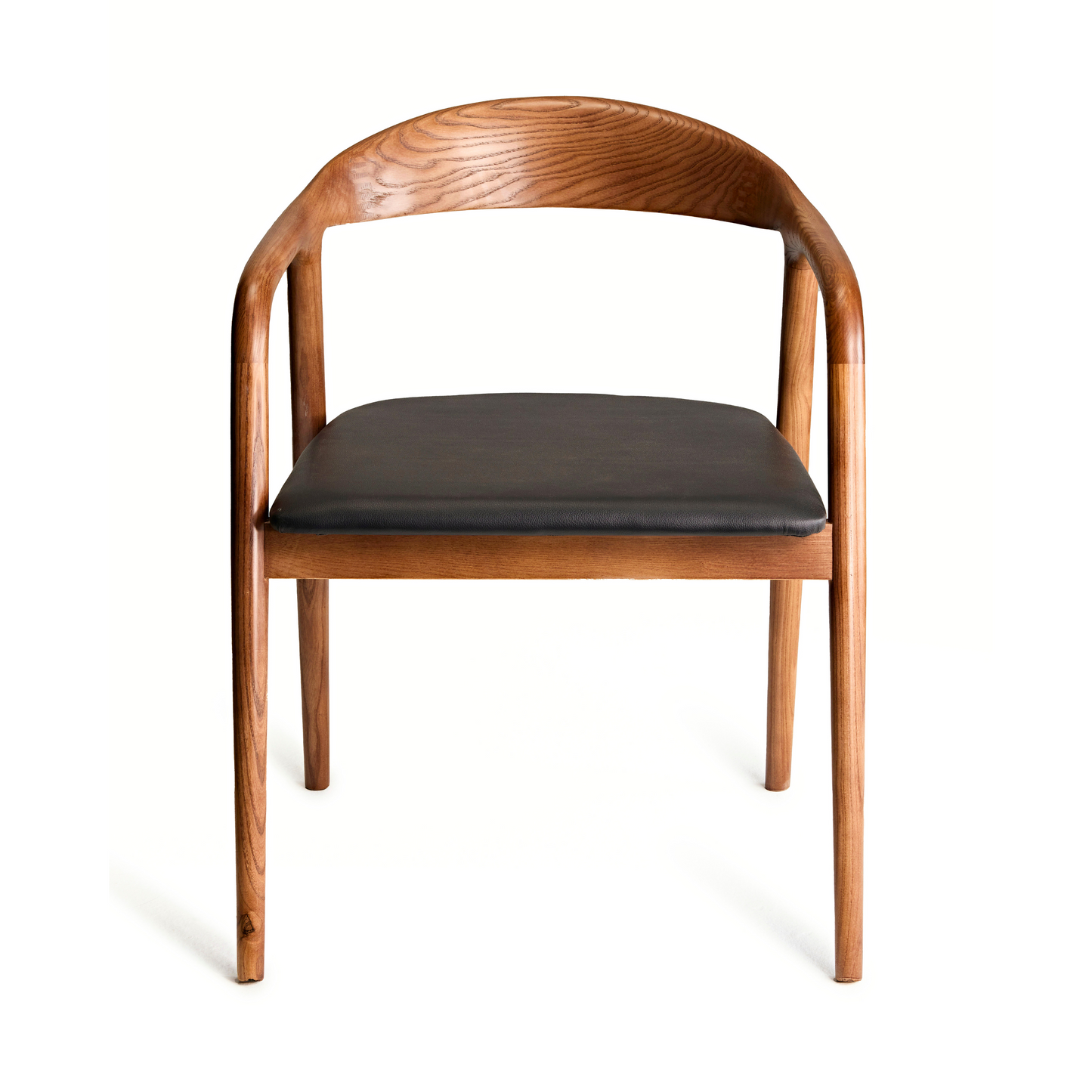 Ready to Ship Solid Ashwood Hans Chair with White Leather(SET OF 2 PCS)