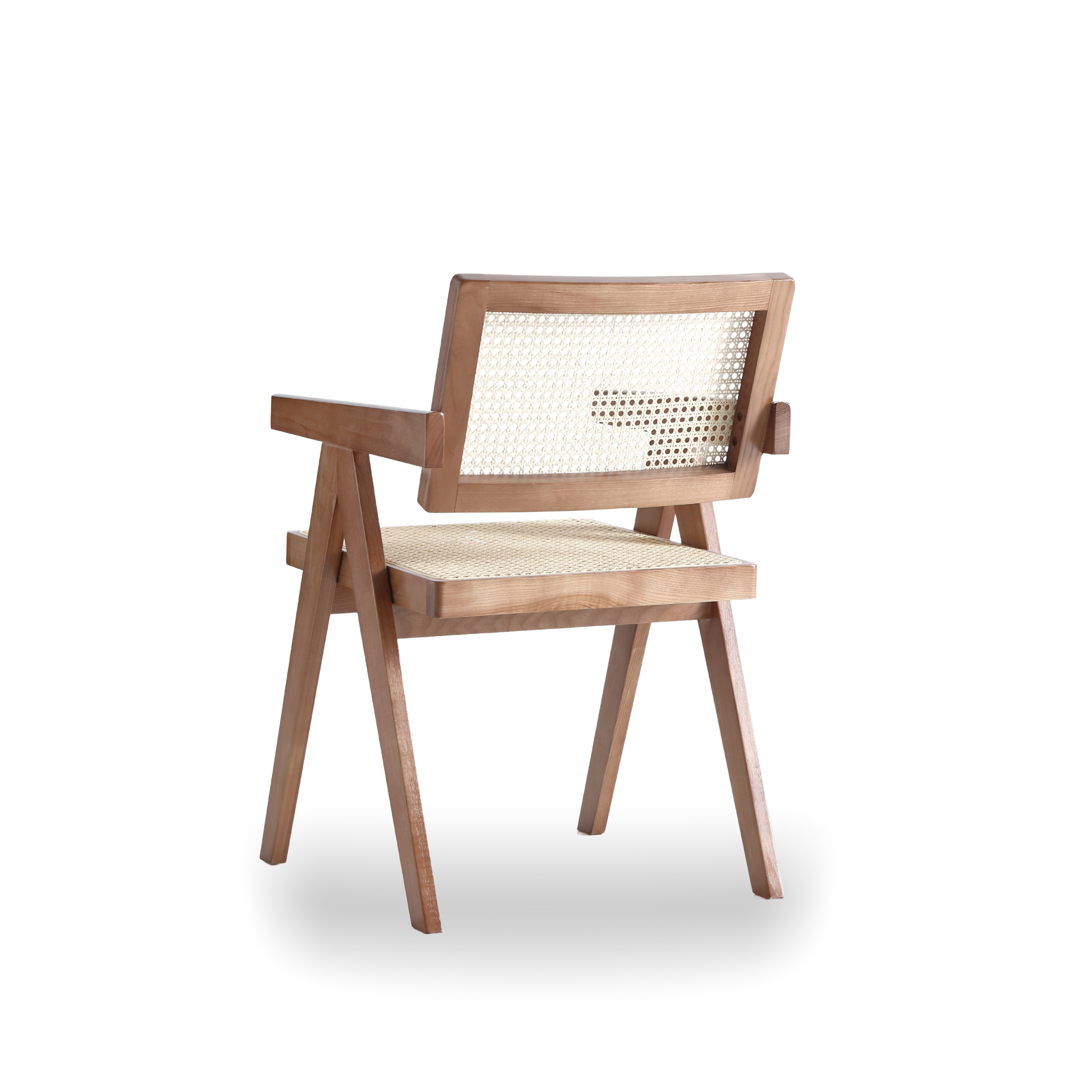 Pierre Jeanneret Woven Cane Solid Wood Chair LuxuryChairWholesale