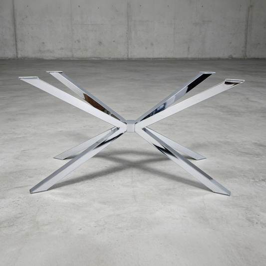 Stainless Steel -Standard Industrial Black Spider Table Base – Premium Heavy-Duty Metal Leg Foundation Luxury Wood Tables