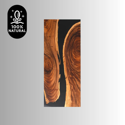 8ft Black Walnut Finish Style Resin Epoxy River Dining Table Luxury Wood Tables