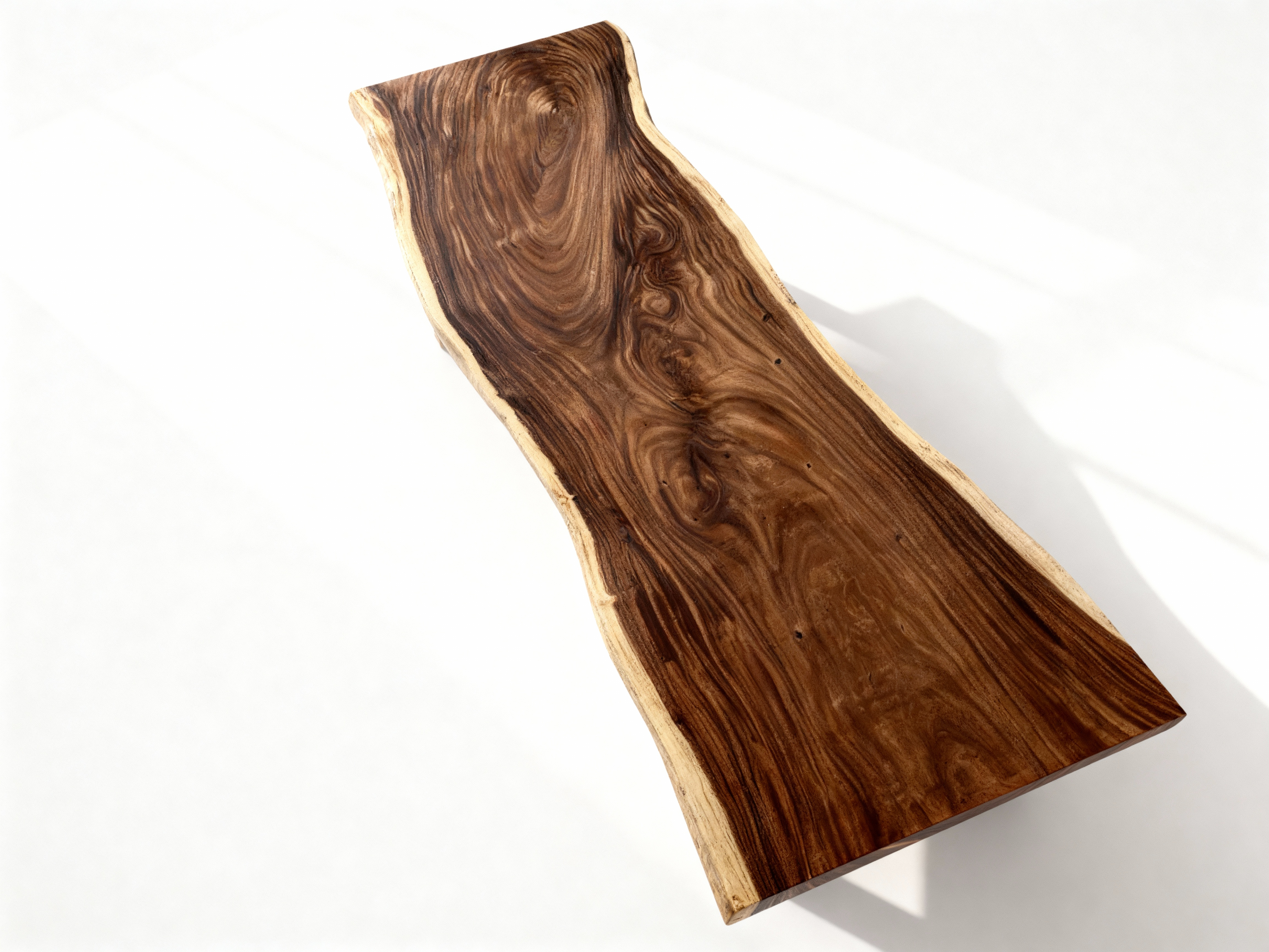 One of a Kind Straight Edge Acacia Dining Table 165'' Luxury Wood Tables