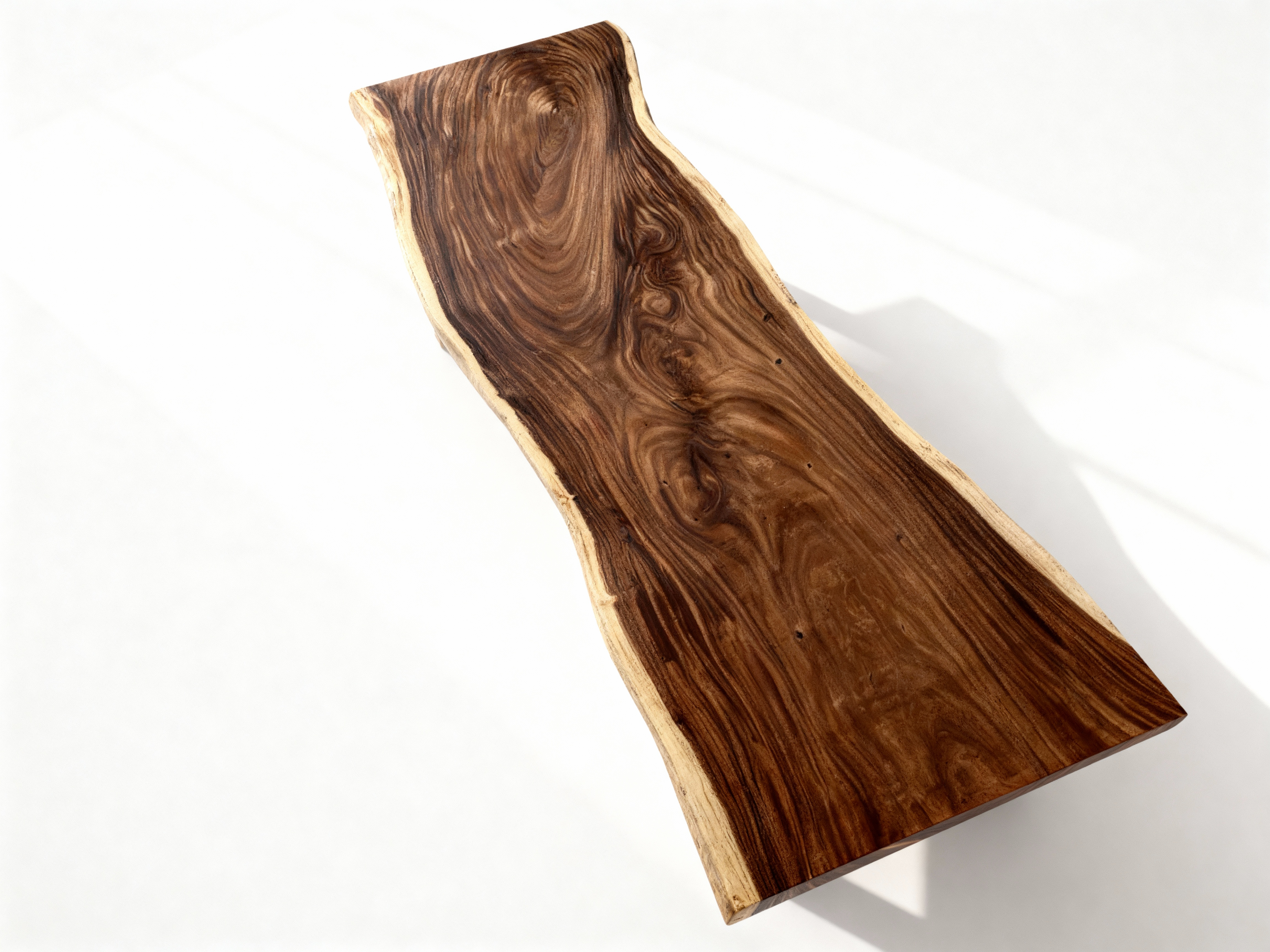 One of a Kind Straight Edge Acacia Dining Table 165'' Luxury Wood Tables