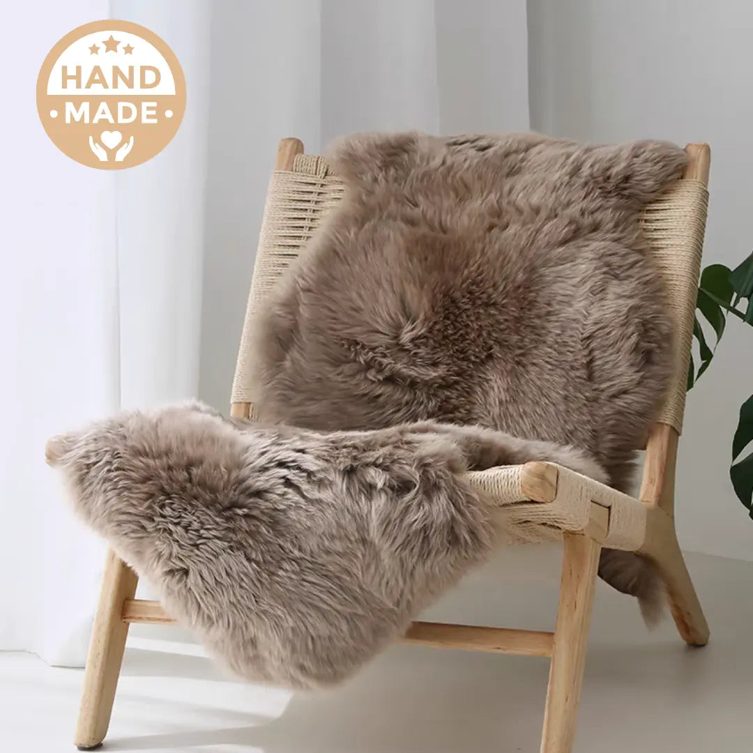 Australian Handmade Natural Sheepskin Throw/Rug For Dining Chair Luxury Wood Tables