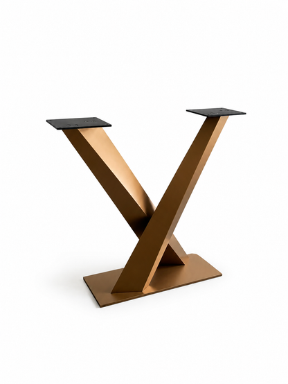 Stainless Steel -Standard Industrial Cross X Table Base – Premium Heavy-Duty Metal Leg Foundation Luxury Wood Tables