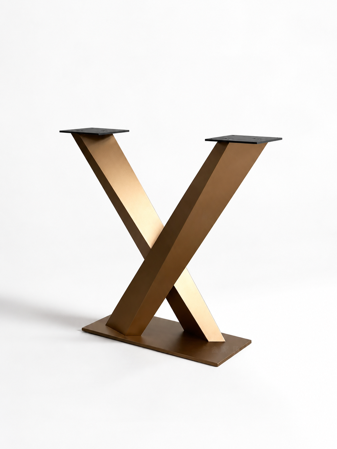 Stainless Steel -Standard Industrial Cross X Table Base – Premium Heavy-Duty Metal Leg Foundation Luxury Wood Tables