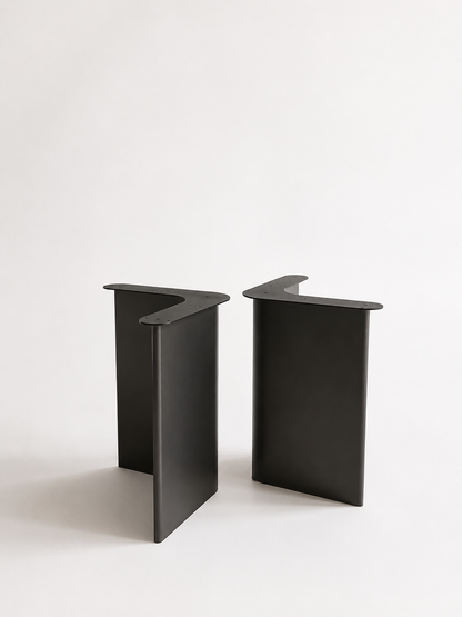 Industrial Aged Table Base – Premium Heavy-Duty Metal Leg Foundation Set of 2 Luxury Wood Tables