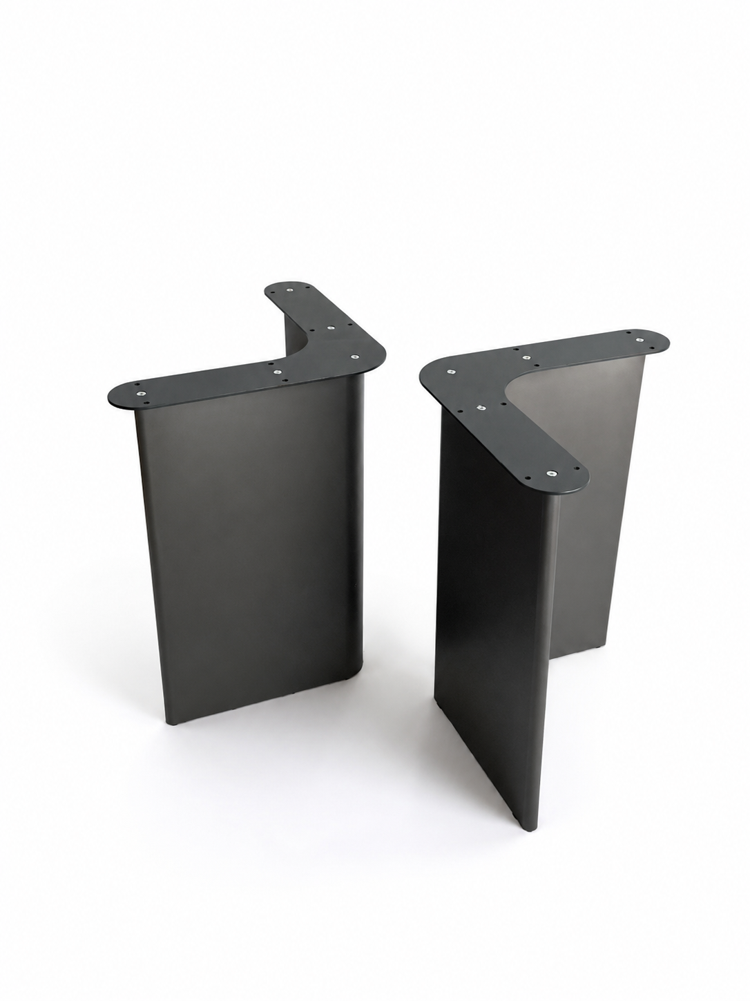 Industrial Aged Table Base – Premium Heavy-Duty Metal Leg Foundation Set of 2 Luxury Wood Tables