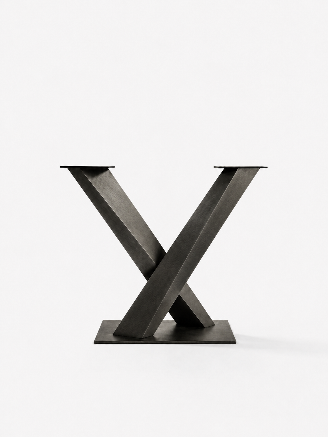 Stainless Steel -Standard Industrial Cross X Table Base – Premium Heavy-Duty Metal Leg Foundation Luxury Wood Tables