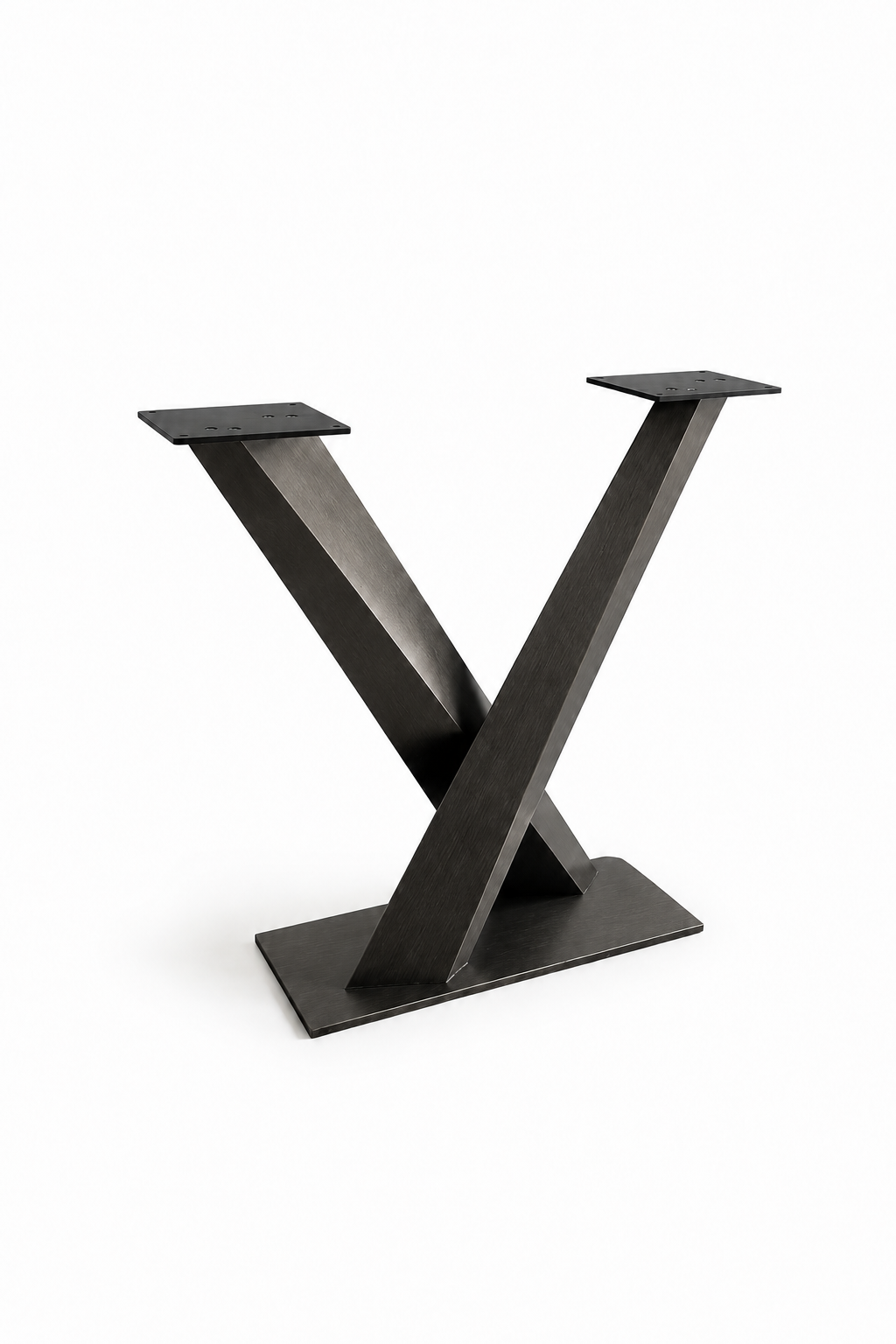 Stainless Steel -Standard Industrial Cross X Table Base – Premium Heavy-Duty Metal Leg Foundation Luxury Wood Tables