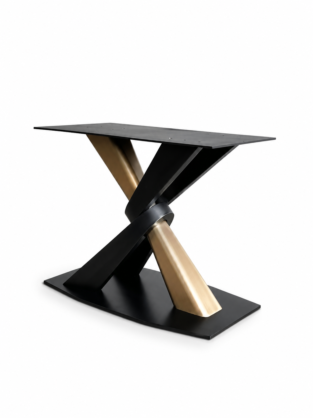 Stainless Steel -Standard Industrial Designer Table Base – Premium Heavy-Duty Metal Leg Foundation Luxury Wood Tables