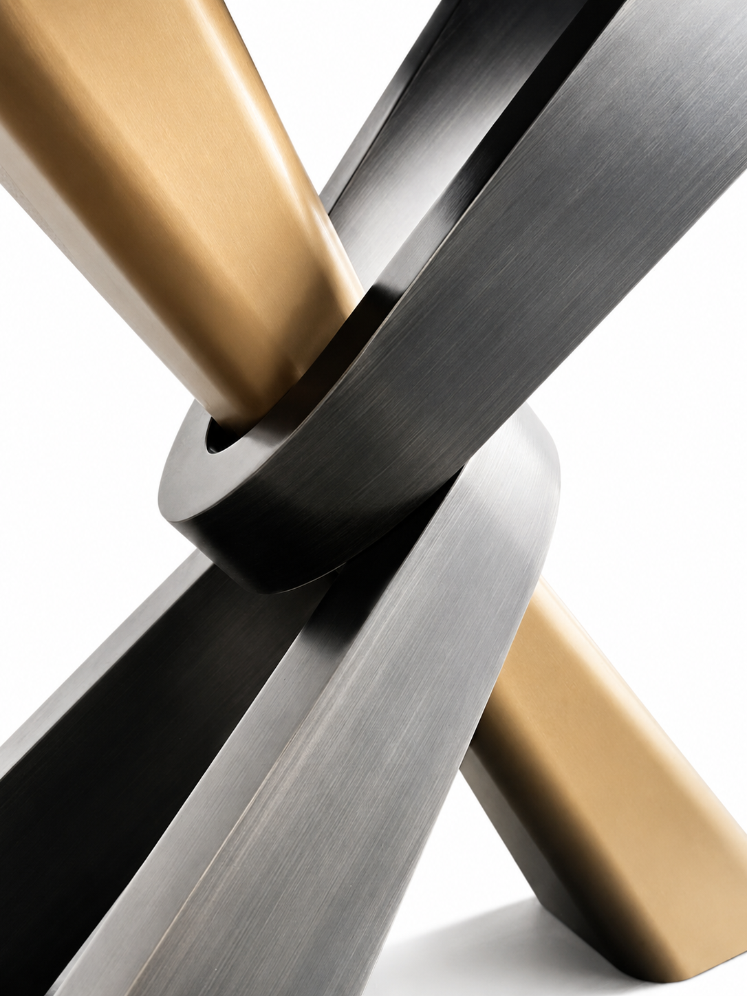 Stainless Steel -Standard Industrial Designer Table Base – Premium Heavy-Duty Metal Leg Foundation Luxury Wood Tables