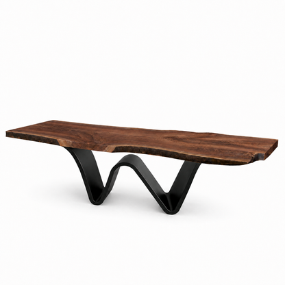 Industrial W Shaped Table Base – Premium Heavy-Duty Metal Leg Foundation Luxury Wood Tables