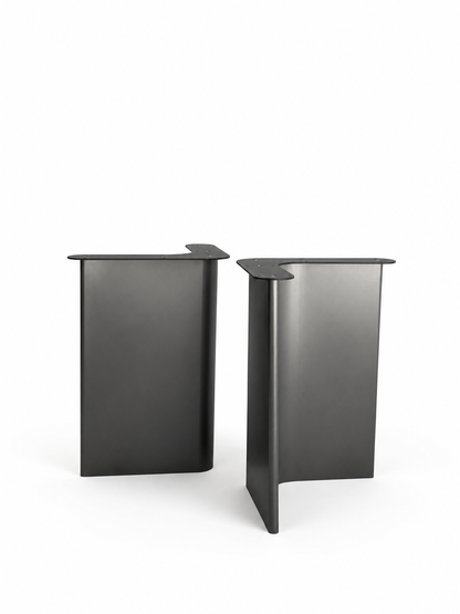 Industrial Aged Table Base – Premium Heavy-Duty Metal Leg Foundation Set of 2 Luxury Wood Tables
