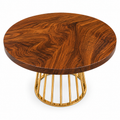 Farm House Style Fiji Acacia Live Edge Dining Table with Wooden Table Base (Copy) Luxury Wood Tables