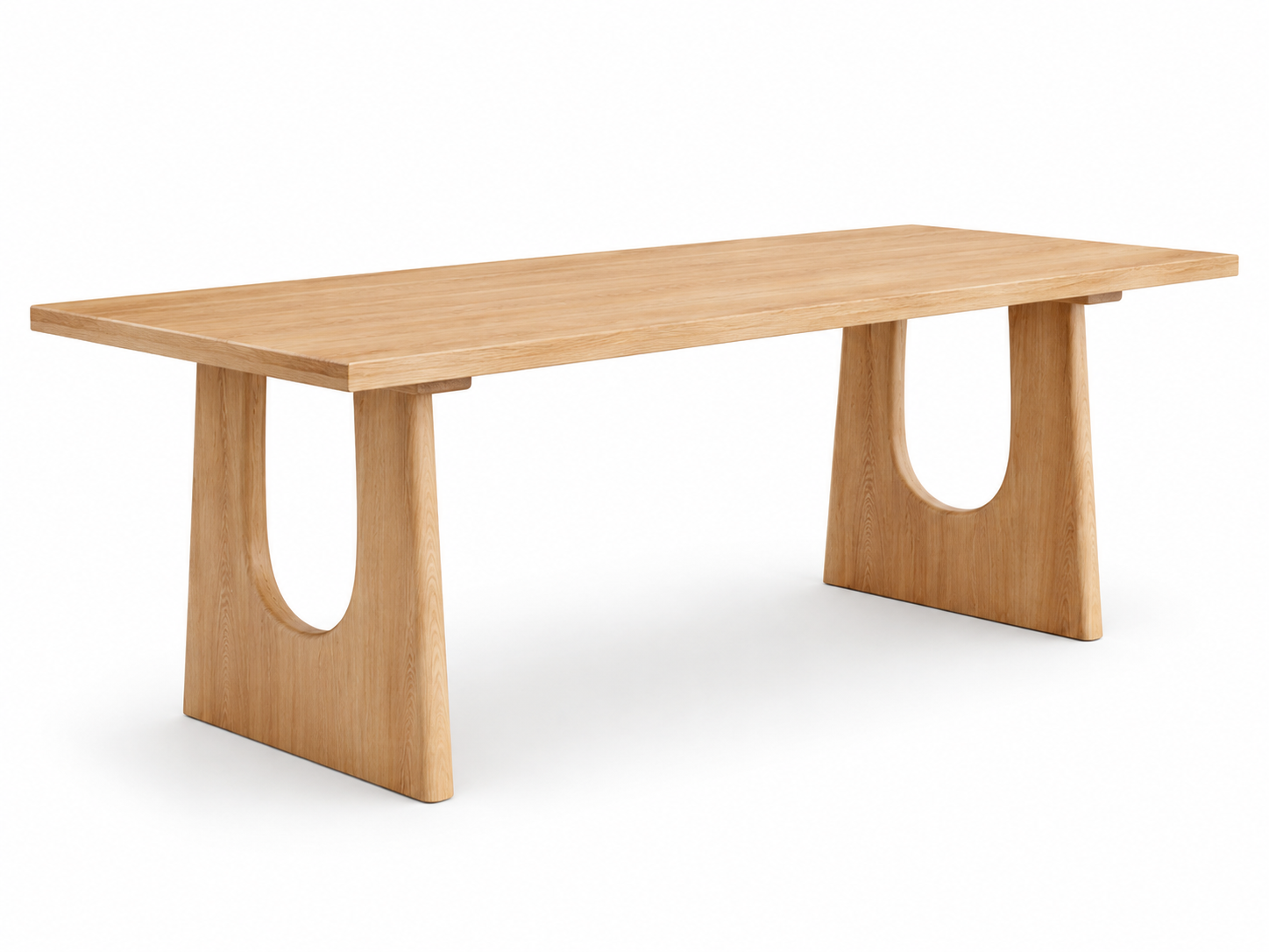 One of a Kind Straight Edge Ashwood Dining Table 140'' Luxury Wood Tables