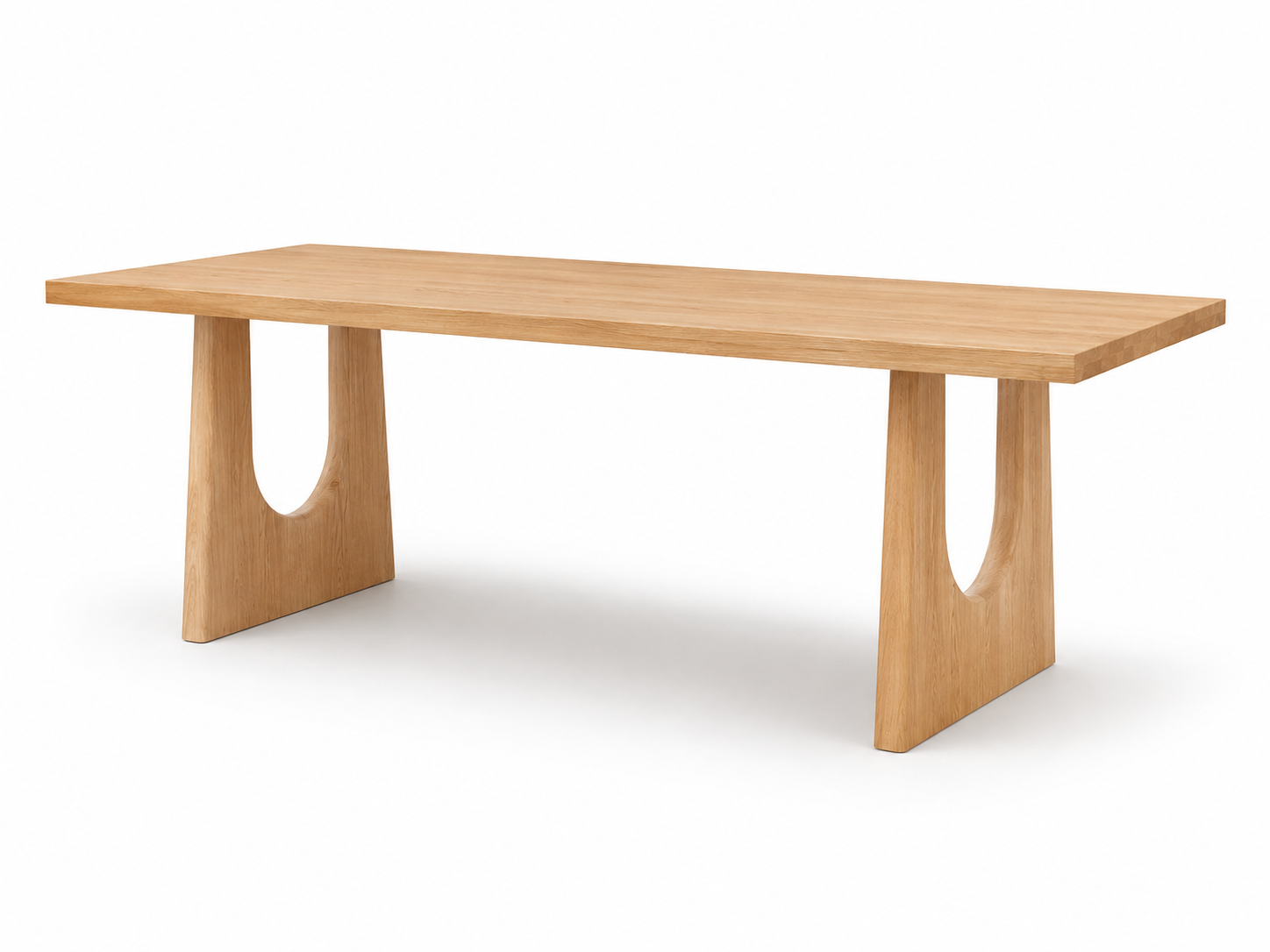 One of a Kind Straight Edge Ashwood Dining Table 140'' Luxury Wood Tables