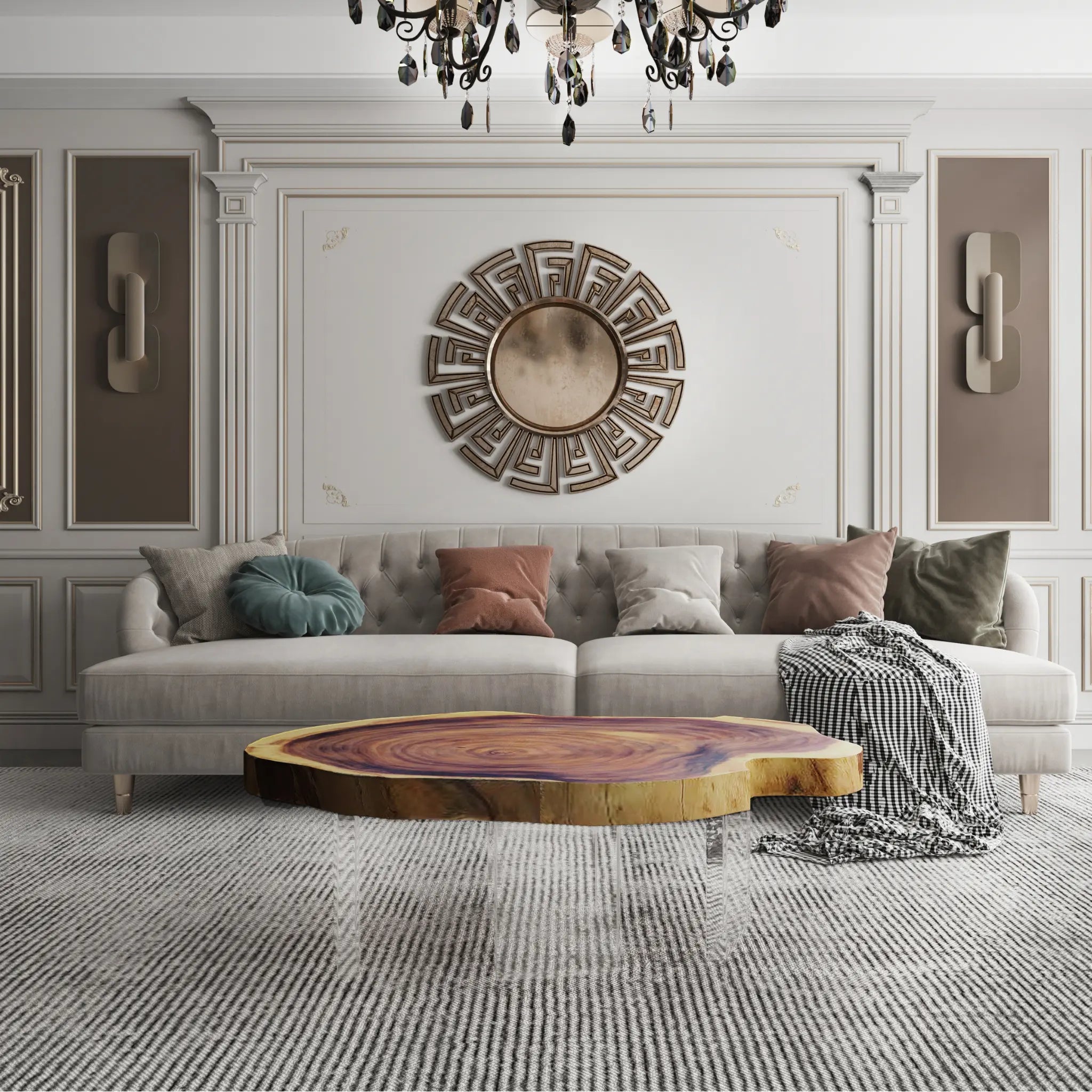 Acrylic coffee table deals legs